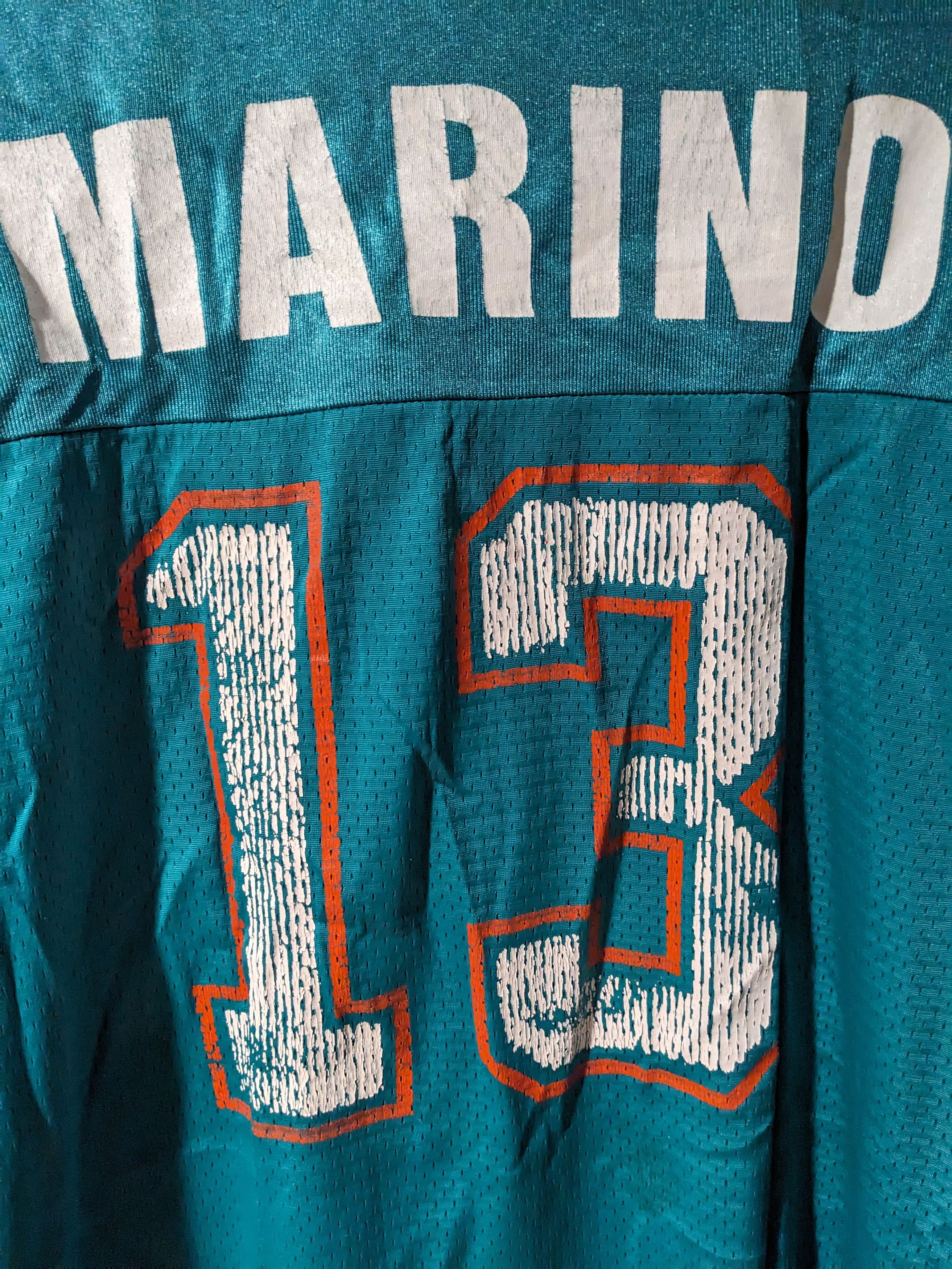 Champion × Vintage Vintage 90s Miami Dolphins Marino Size 48 Football Jersey Size US L / EU 52-54 / 3 - 2 Thumbnail