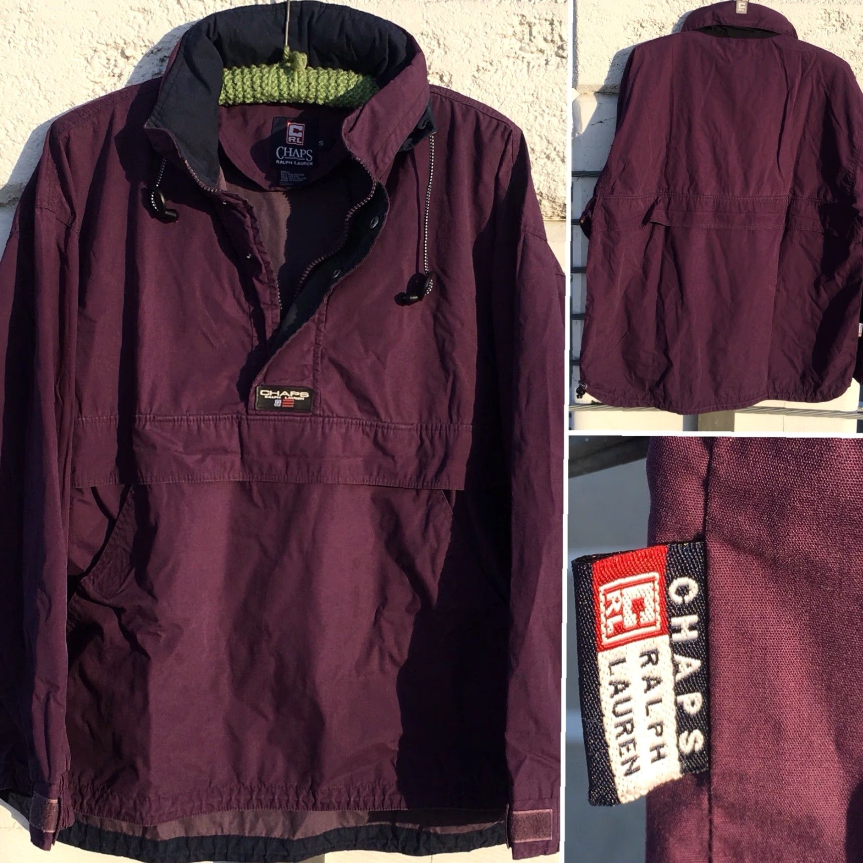 Chaps VINTAGE Chaps Windbreaker Jacket S 1990s Purple Pullover Wind Breaker Sportswear/Beach Mens? Size US S / EU 44-46 / 1 - 2 Thumbnail