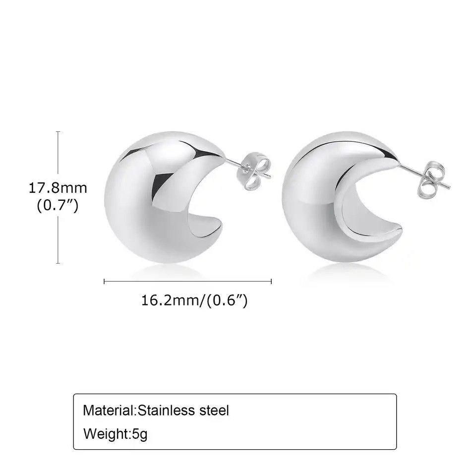 Other Trendy Moon Stud Earrings Size ONE SIZE - 2 Thumbnail