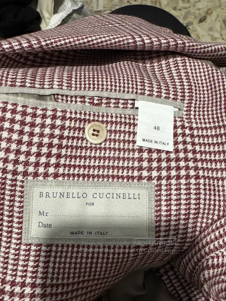 Brunello Cucinelli Brunello Cucinelli Silk, wool, and linen blend suit jacket Size 48L - 5 Thumbnail