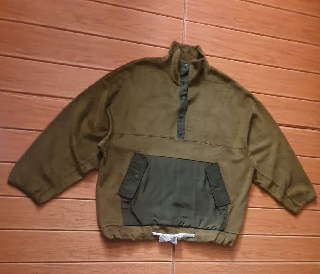 Isamu Katayama Backlash Made 19f Half button green olive sweater Size L / US 10 / IT 46 - 4 Thumbnail