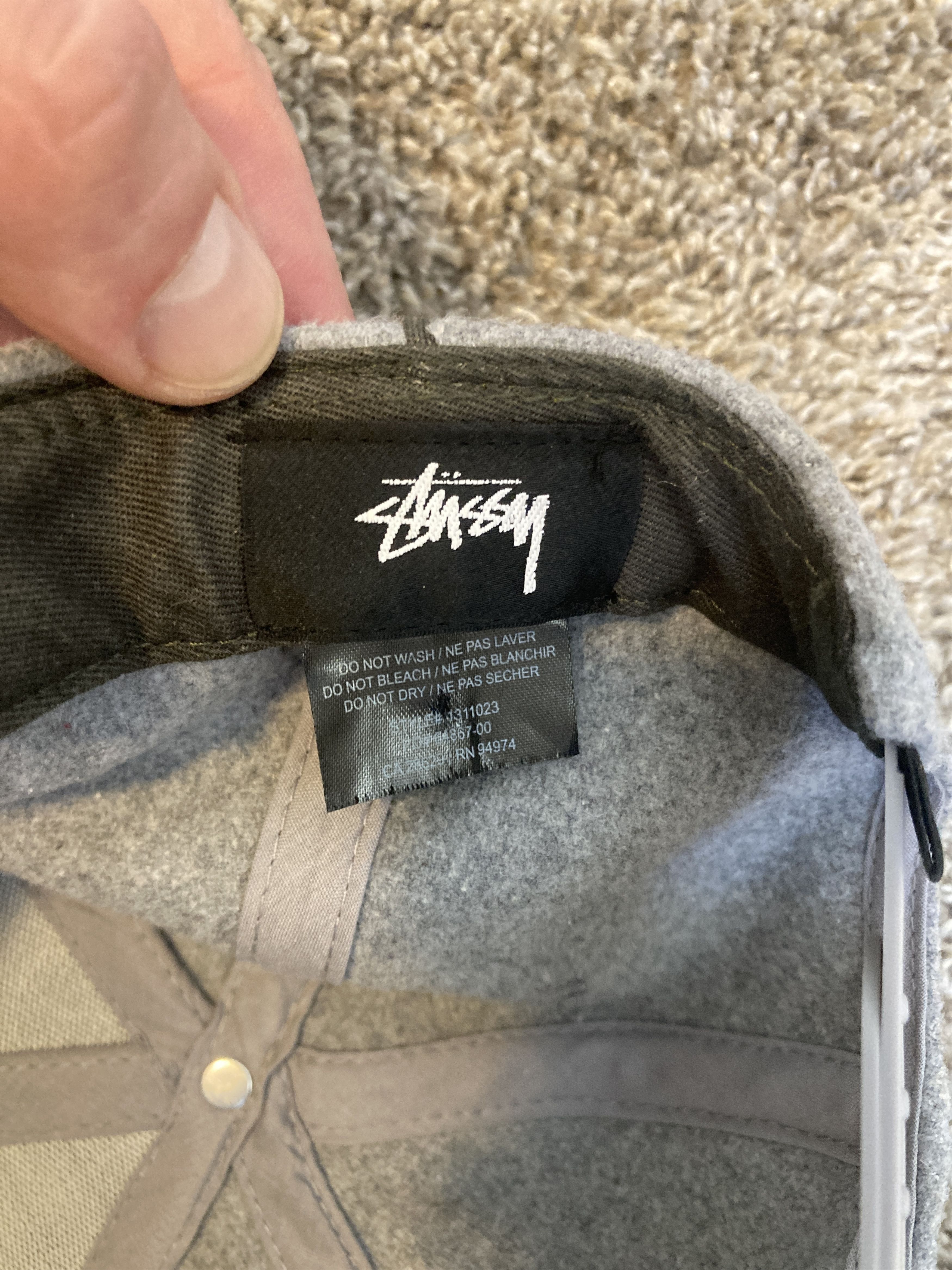 Stussy Stussy Melton Piped Arch Heather Grey Snapback Hat Cap Size ONE SIZE - 3 Thumbnail