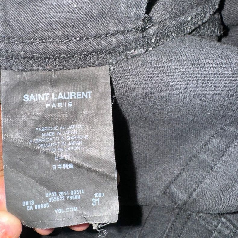 Saint Laurent Paris Saint Laurent SLP14SS Waxed Jeans Size US 31 - 5 Thumbnail