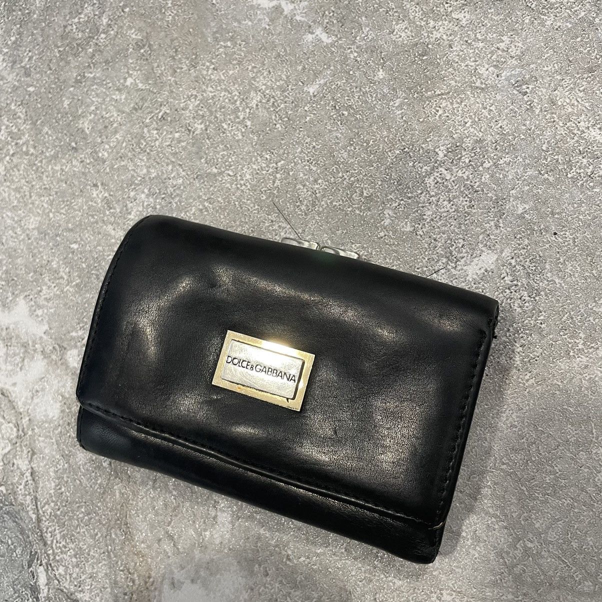 Dolce & Gabbana × Vintage RARE Dolce & Gabbana Steel Logo Vintage Leather Wallet 90s Size ONE SIZE - 6 Thumbnail
