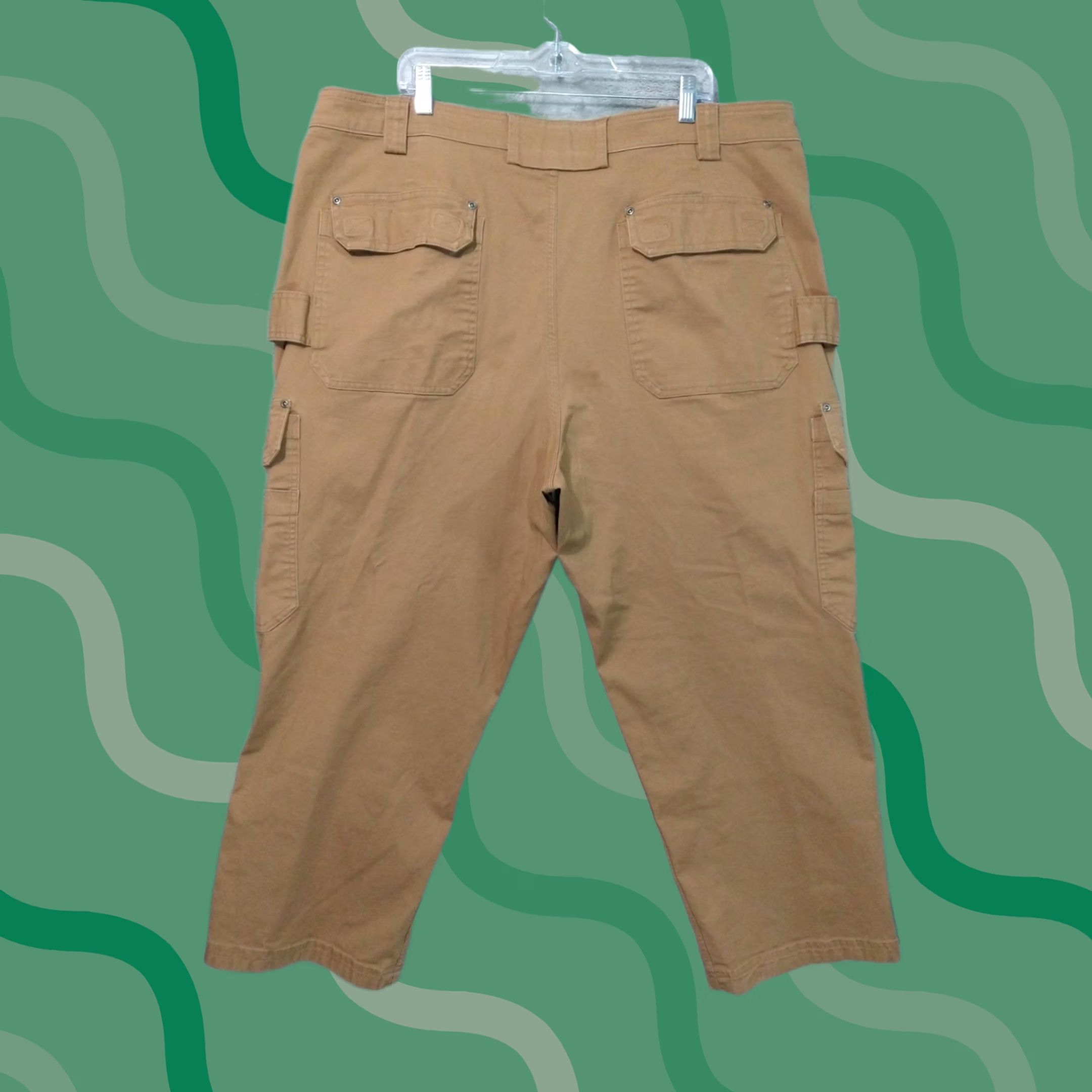 Duluth Trading Company Duluth Trading Co. Pants Mens 48x30 Canvas Flex Fire Hose Cargo Straight Leg Brown Regular 48 30 Inseam Workwear Mens Pants Size US 32 / EU 48 - 1 Thumbnail