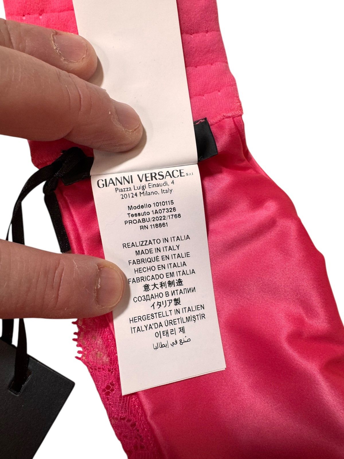 Versace Versace Pink Satin & Lace Bra Made in Italy Size M / US 6-8 / IT 42-44 - 8 Thumbnail