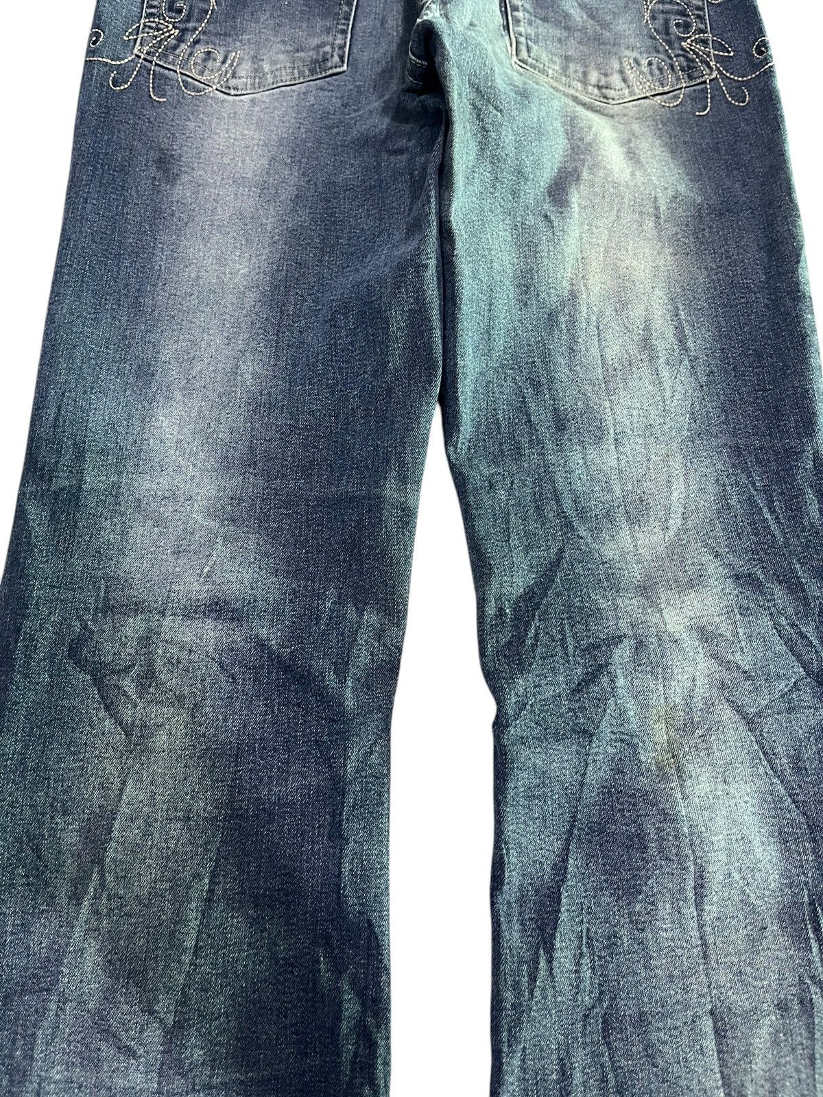 If Six Was Nine 🇯🇵 FLARE Y2K JAPANESE BRAND GAZOZ EMBROIDERED JEANS Size 27" / US 4 / IT 40 - 10 Thumbnail