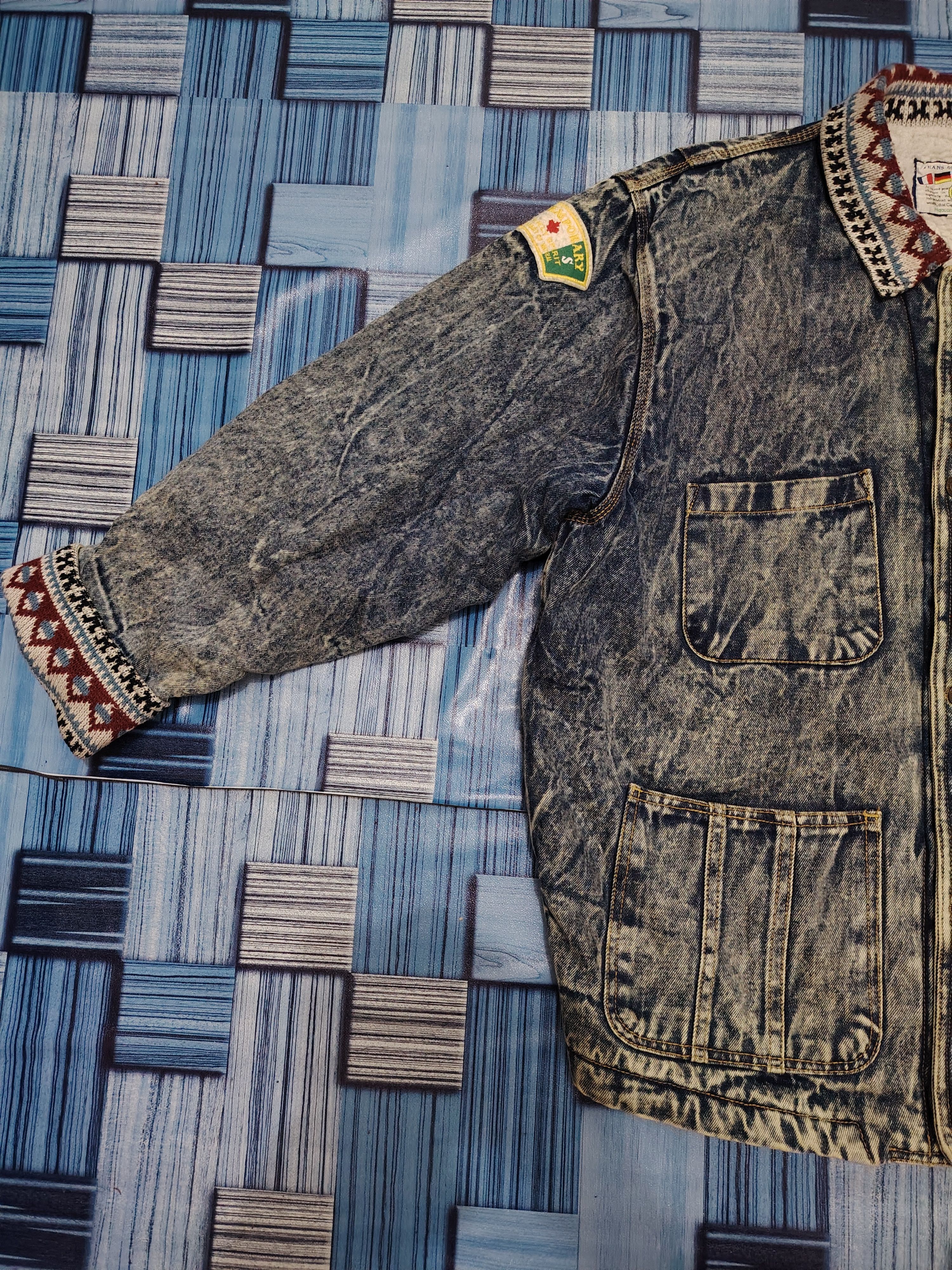 Japanese Brand 💥Insane💥 Intl bobson flared jeans Distressed denim jacket Size US XL / EU 56 / 4 - 8 Thumbnail