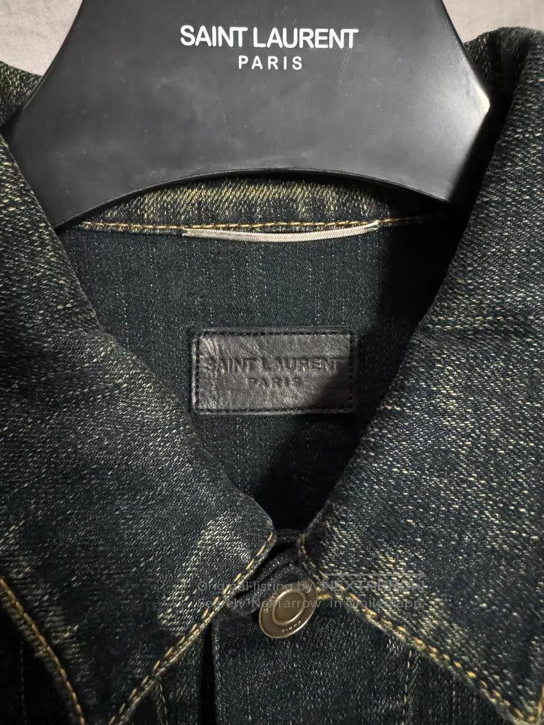 Saint Laurent Paris Saint Laurent Paris Original Crystal Denim Jacket Size US M / EU 48-50 / 2 - 4 Thumbnail