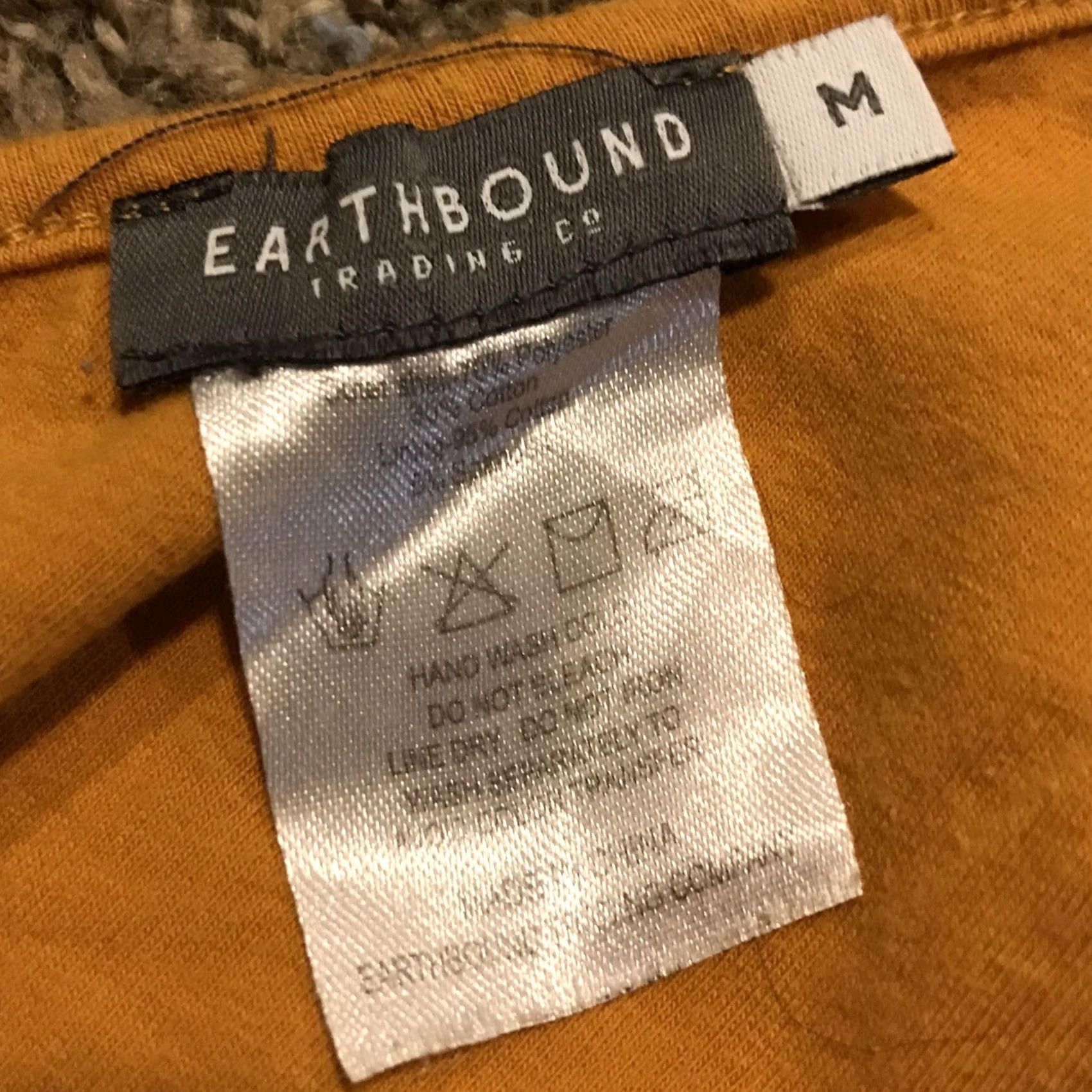 CO Earthbound Womens Tank Beach Yellow Cotton Blend Sleeveless Square Neck Tie Back M Top - Mens? Size M / US 6-8 / IT 42-44 - 2 Thumbnail