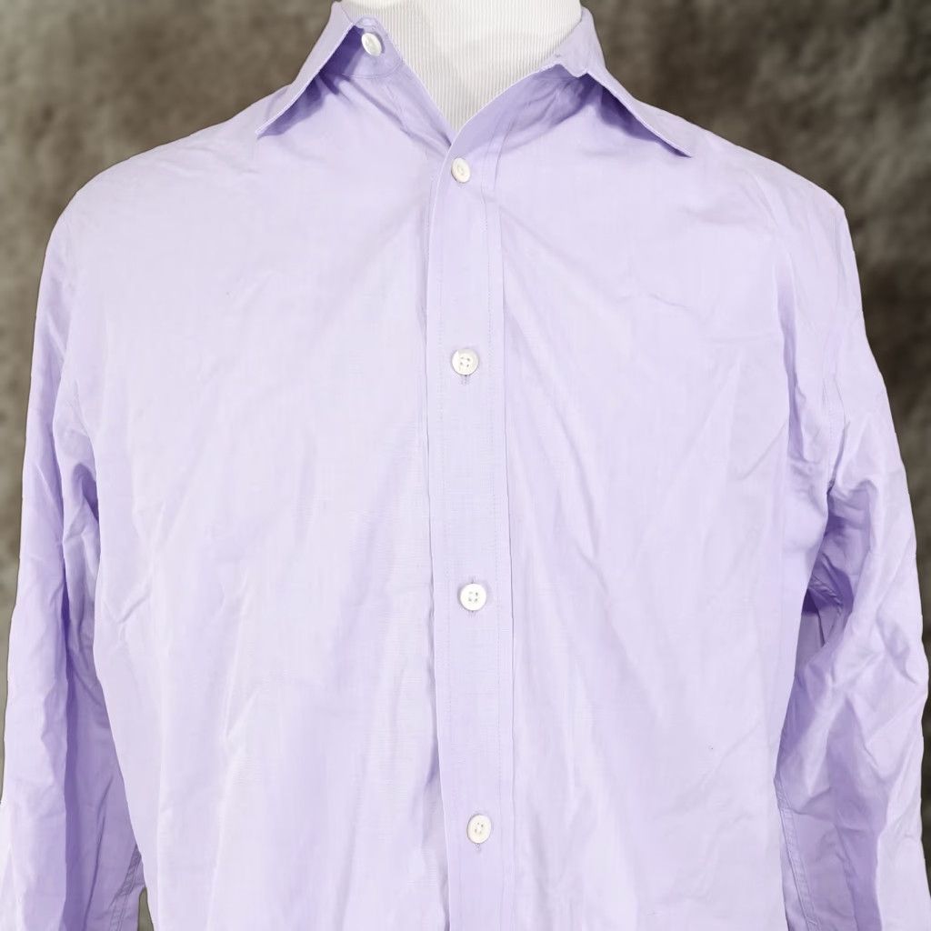 Banana Republic Banana Republic Shirt Men L Purple Slim Fit Button-Down Cotton Mens Size US L / EU 52-54 / 3 - 1 Thumbnail