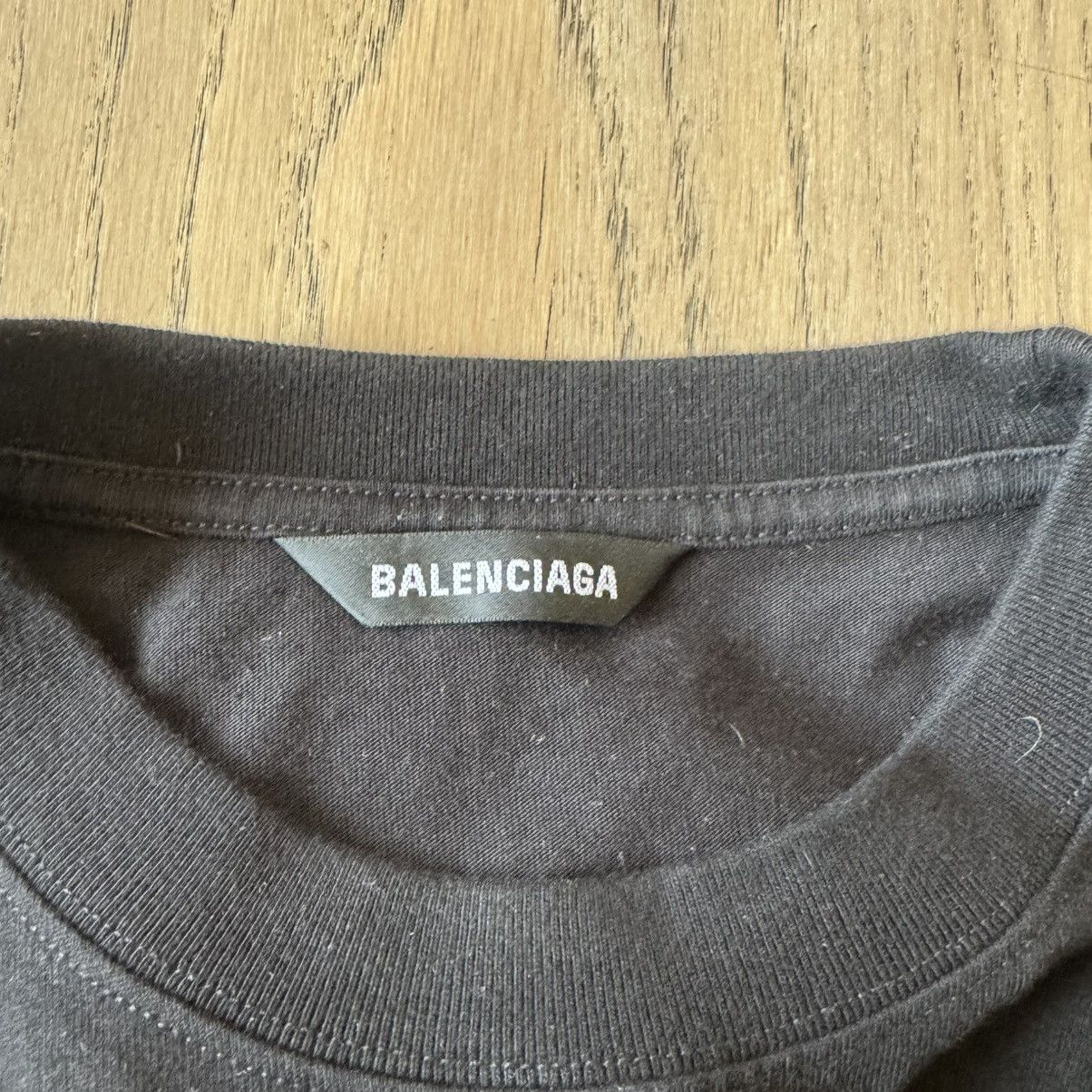 Balenciaga Balenciaga - Circle Logo Print T-Shirt - Black Size US L / EU 52-54 / 3 - 4 Thumbnail