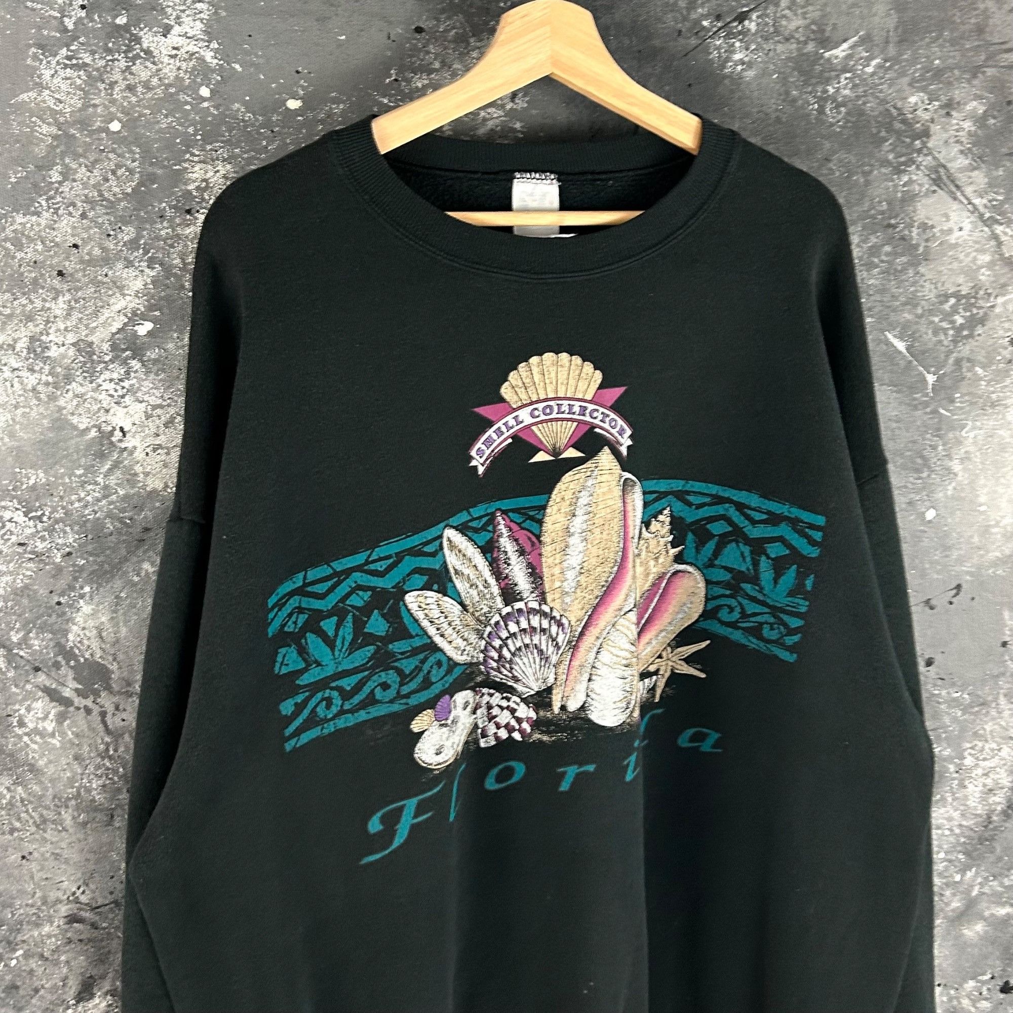 Vintage Vintage 1990’s Seashell nature sweatshirt Size US XXL / EU 58 / 5 - 2 Thumbnail