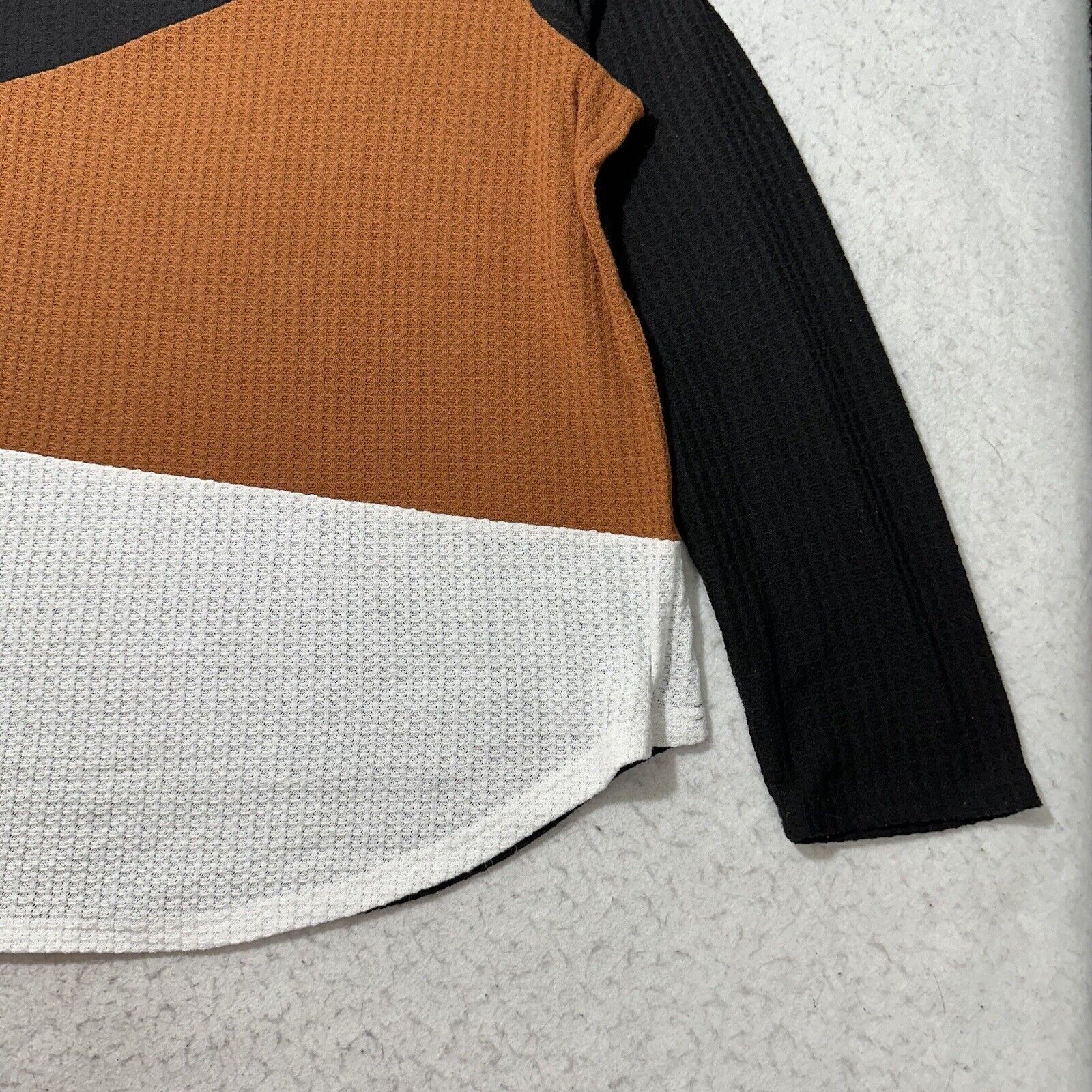Shein SheIn 4XL Size V-Neck Colorblock Sweater Black Orange White Size 4XL / US 24-26 - 4 Thumbnail