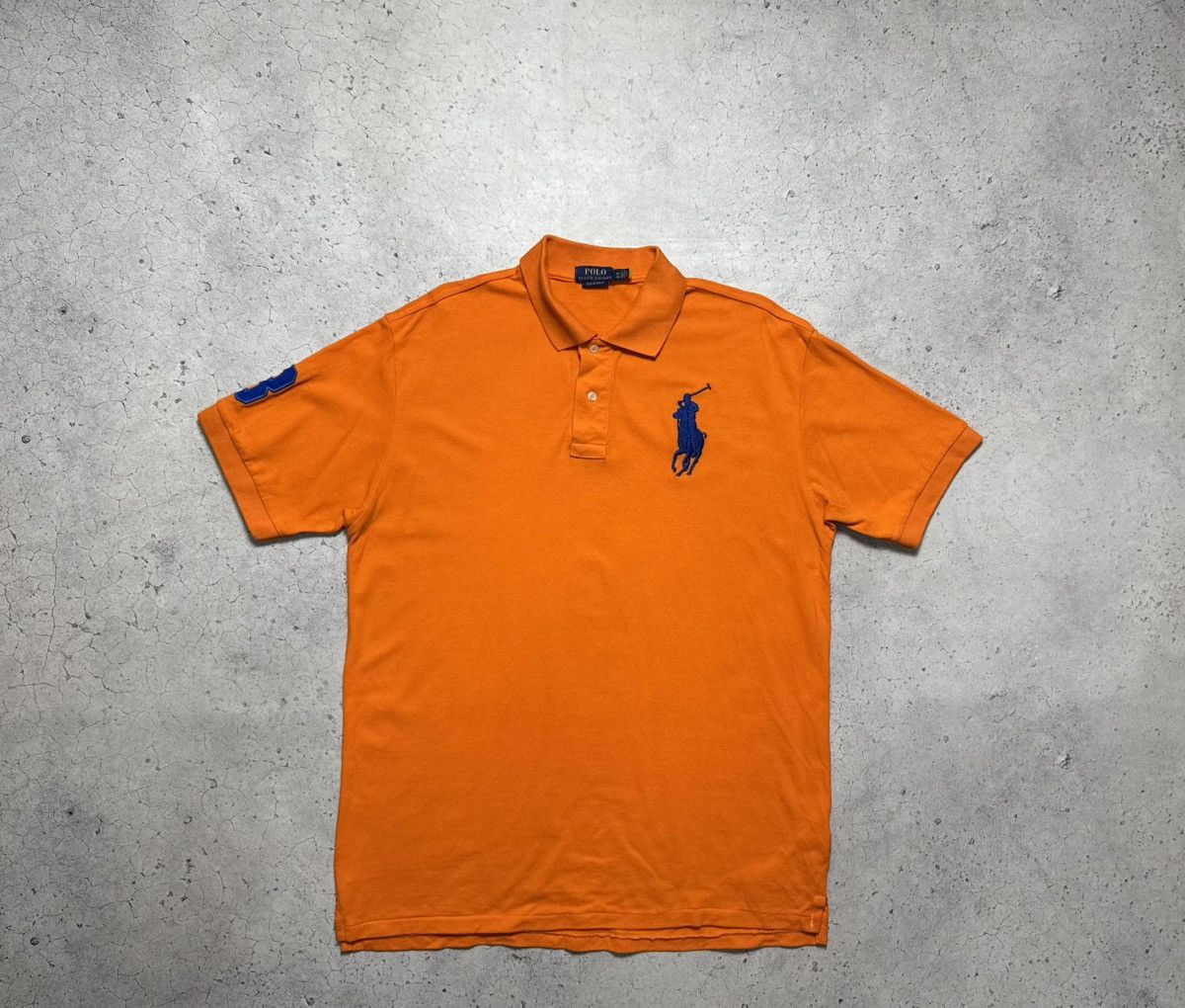 Polo Ralph Lauren Polo Ralph Lauren Big Pony #3 Vintage Polo Shirt PRL Orange Size US XXL / EU 58 / 5 - 1 Thumbnail