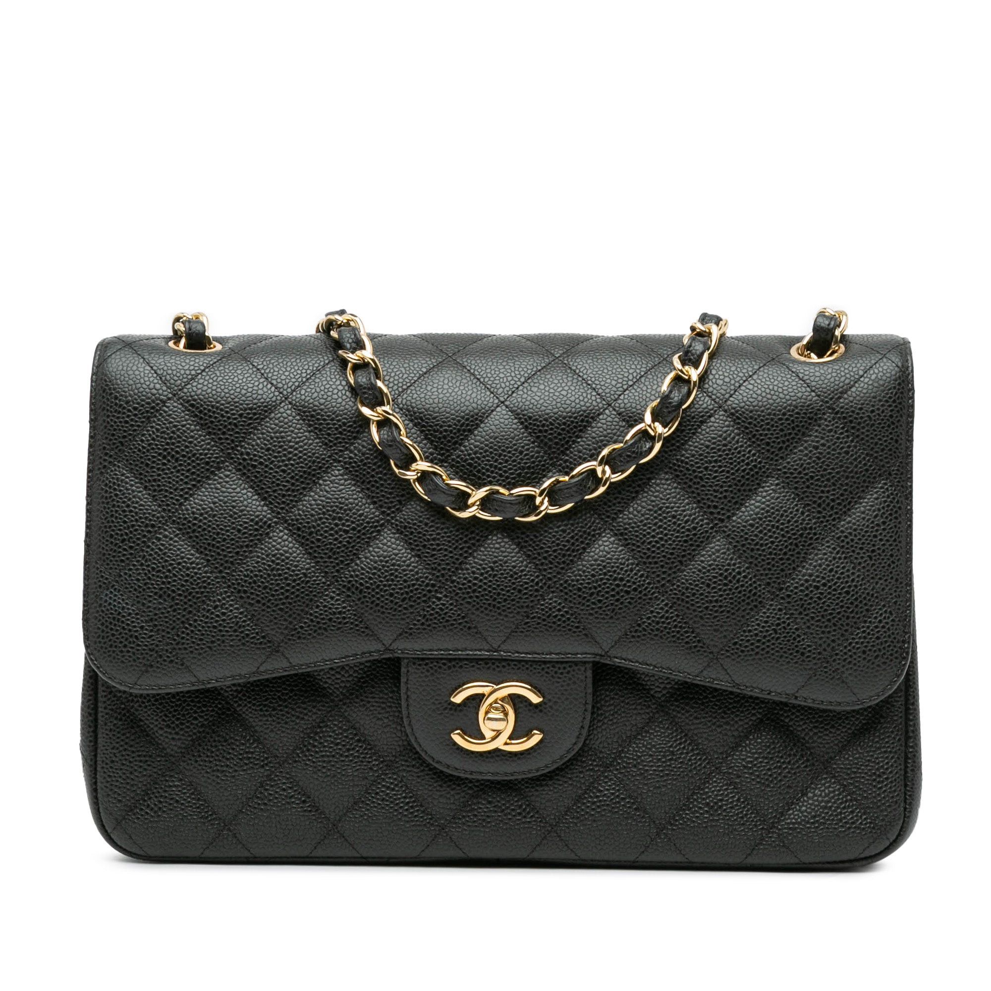 Chanel Chanel Jumbo Classic Caviar Double Flap Black Size ONE SIZE - 1 Thumbnail