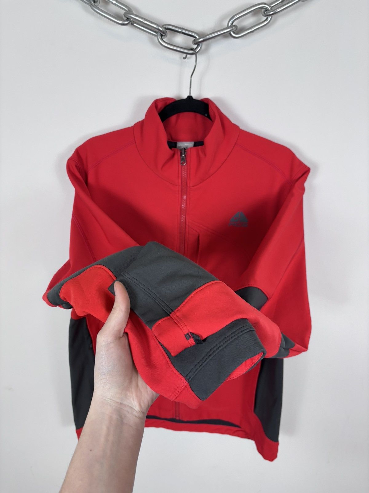 Nike ACG Nike ACG Men’s Soft Shell Jacket Fleece Lined Red/Grey Size US L / EU 52-54 / 3 - 12 Thumbnail