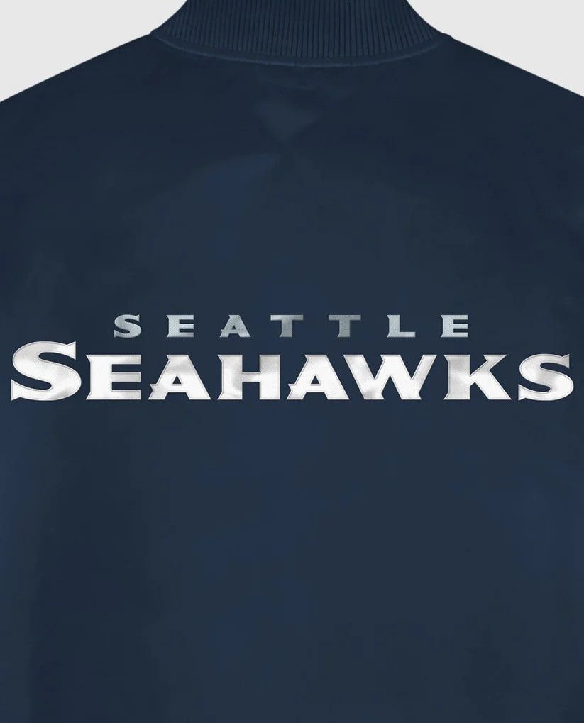 Starter NFL Seattle Seahawks Varsity Satin Full-Snap Jacket Size US M / EU 48-50 / 2 - 3 Thumbnail