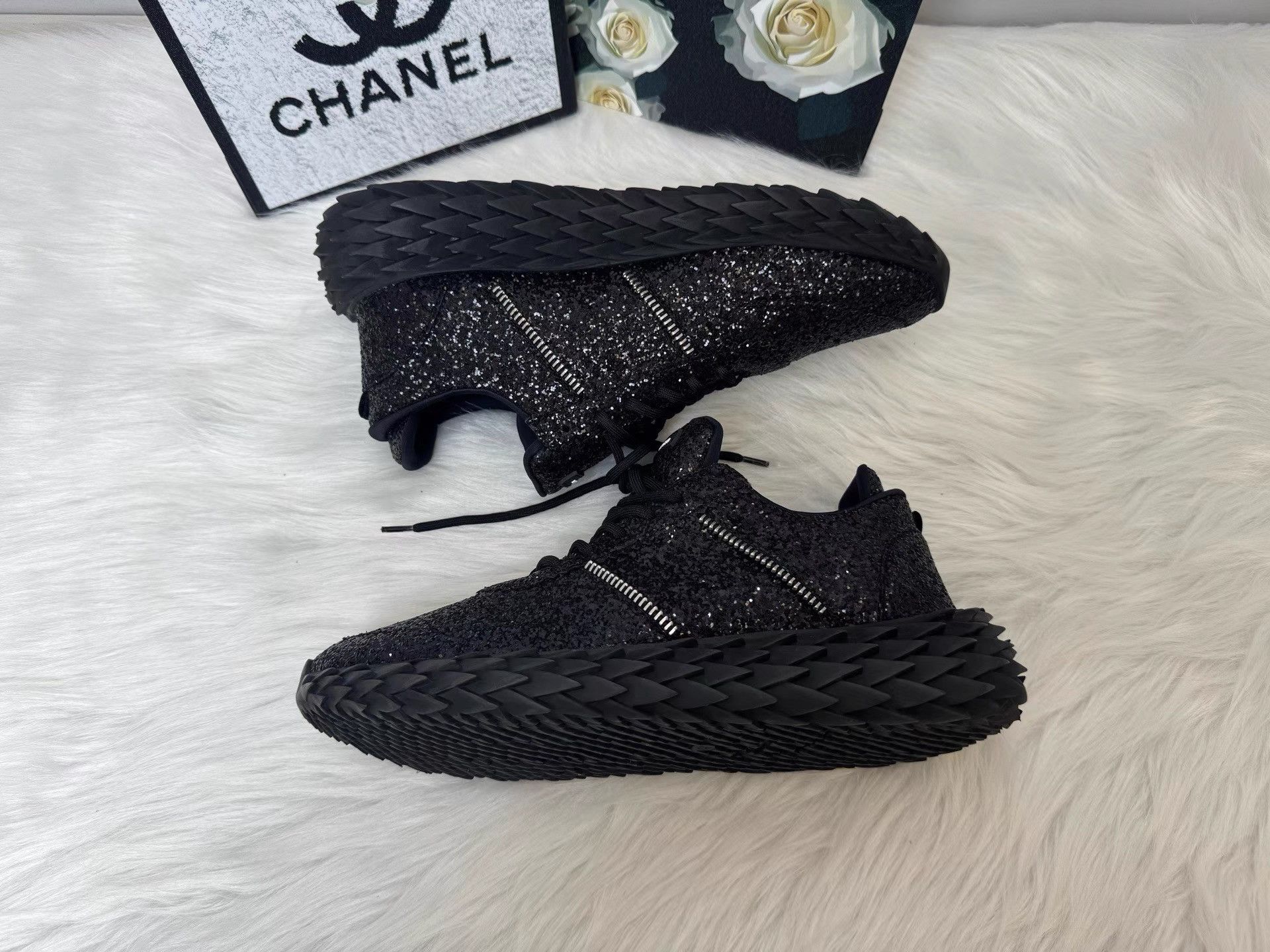 Giuseppe Zanotti Giuseppe Zanotti GZ Black Sequin Casual Shoes K36 Size US 9 / EU 42 - 7 Thumbnail