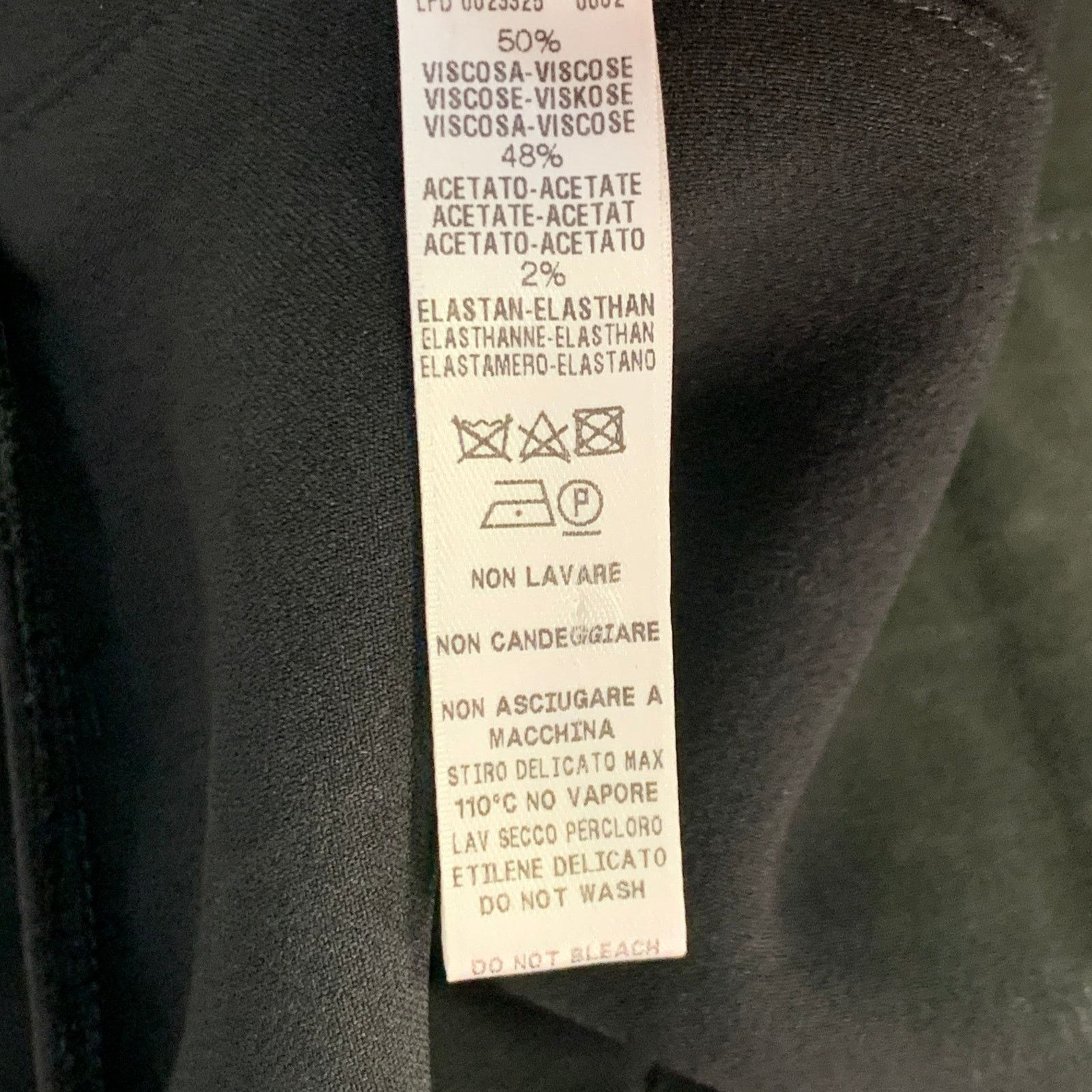 La Perla Black White Viscose Blend Faux Pearl Embellishment V-Neck Size 27" / US 4 / IT 40 - 7 Thumbnail