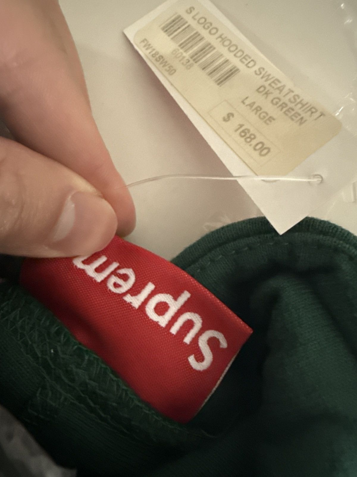 Supreme BRAND NEW SUPREME S LOGO HOODIE DARK GREEN LARGE Size US L / EU 52-54 / 3 - 4 Thumbnail