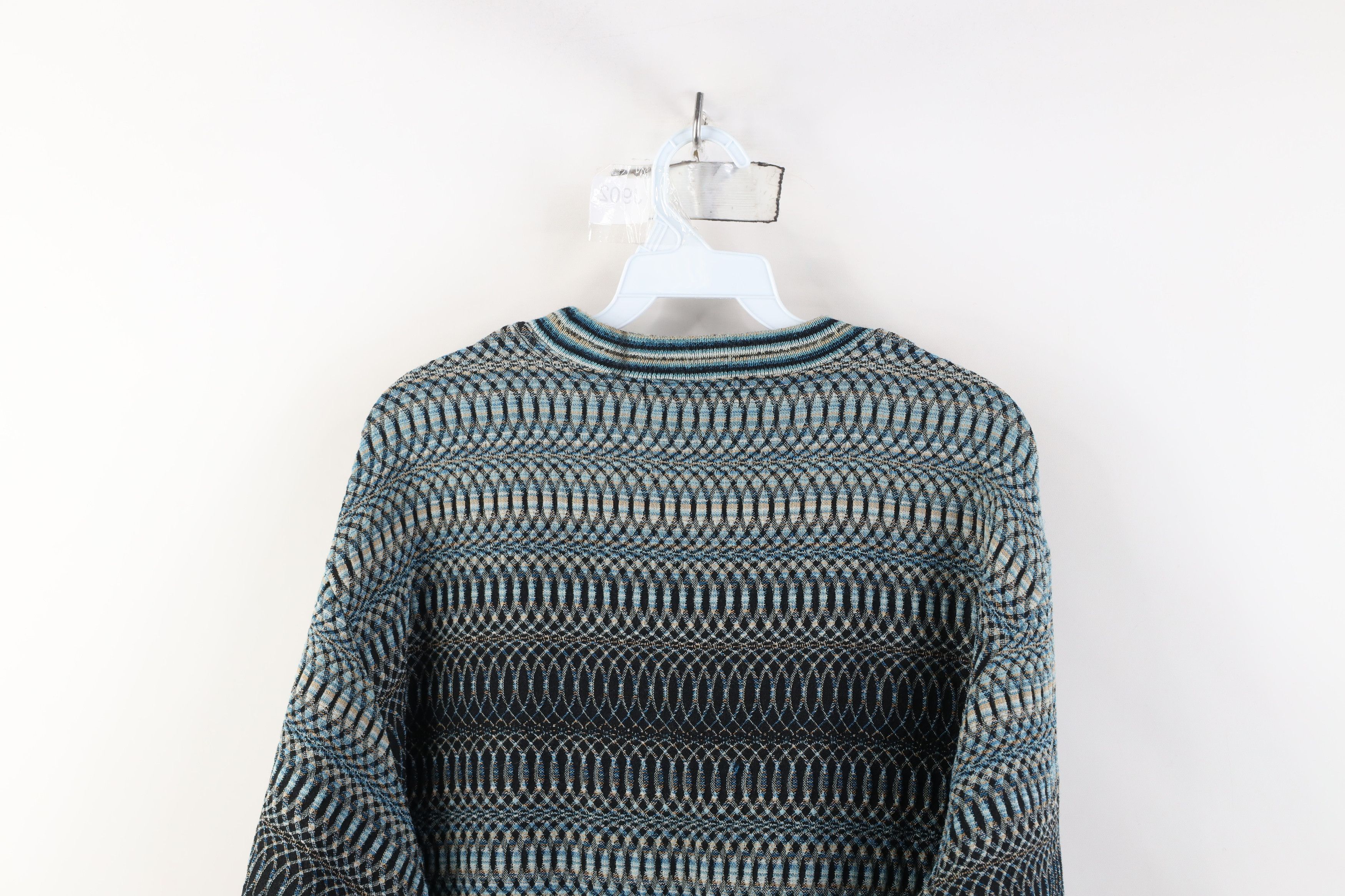 Vintage Vintage 90s Streetwear Geometric Trippy Crewneck Sweater Size US XL / EU 56 / 4 - 9 Thumbnail