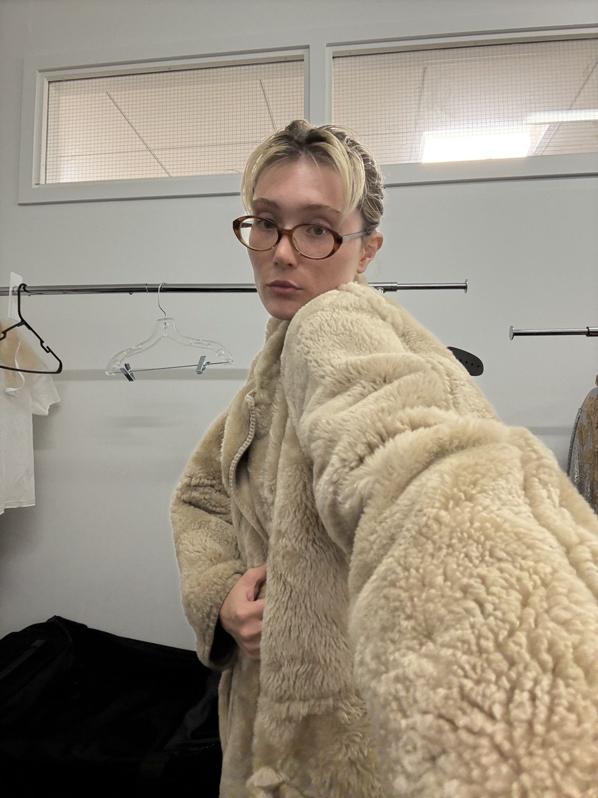 Vintage Vintage Suede/Shearling beige bomber coat Size L / US 10 / IT 46 - 5 Thumbnail