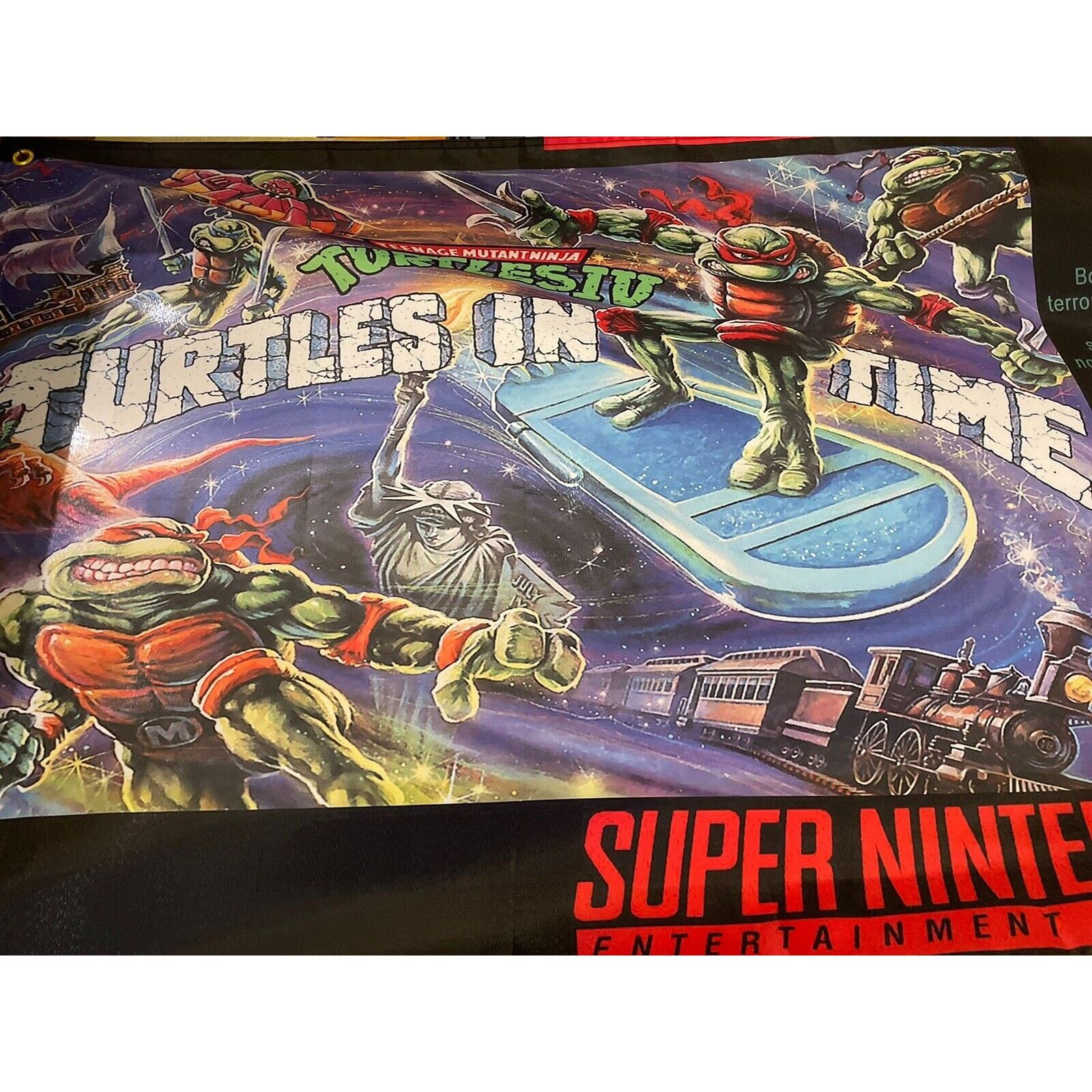 Other TMNT Turtles in Time 5' Flag Poster Super Nintendo SNES Size ONE SIZE - 2 Thumbnail