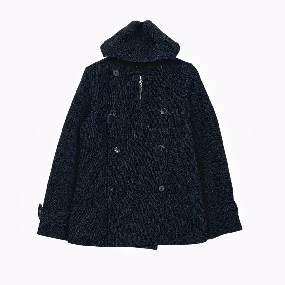 CABANE de ZUCCa Cabane De Zucca Double Breasted Hooded Wool Jacket Size US S / EU 44-46 / 1 - 1 Thumbnail