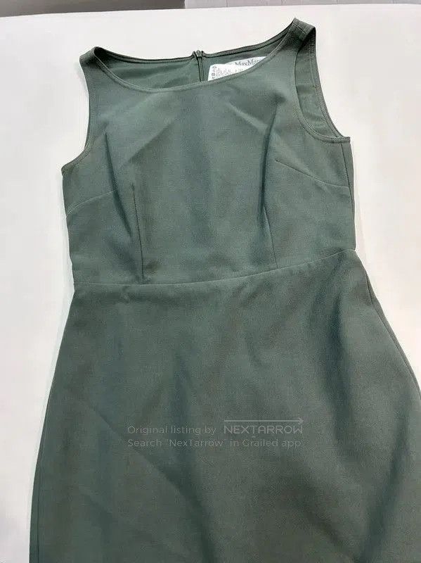 Max Mara MaxMara Women's Sleek Green Summer Dress . Size S / US 4 / IT 40 - 5 Thumbnail