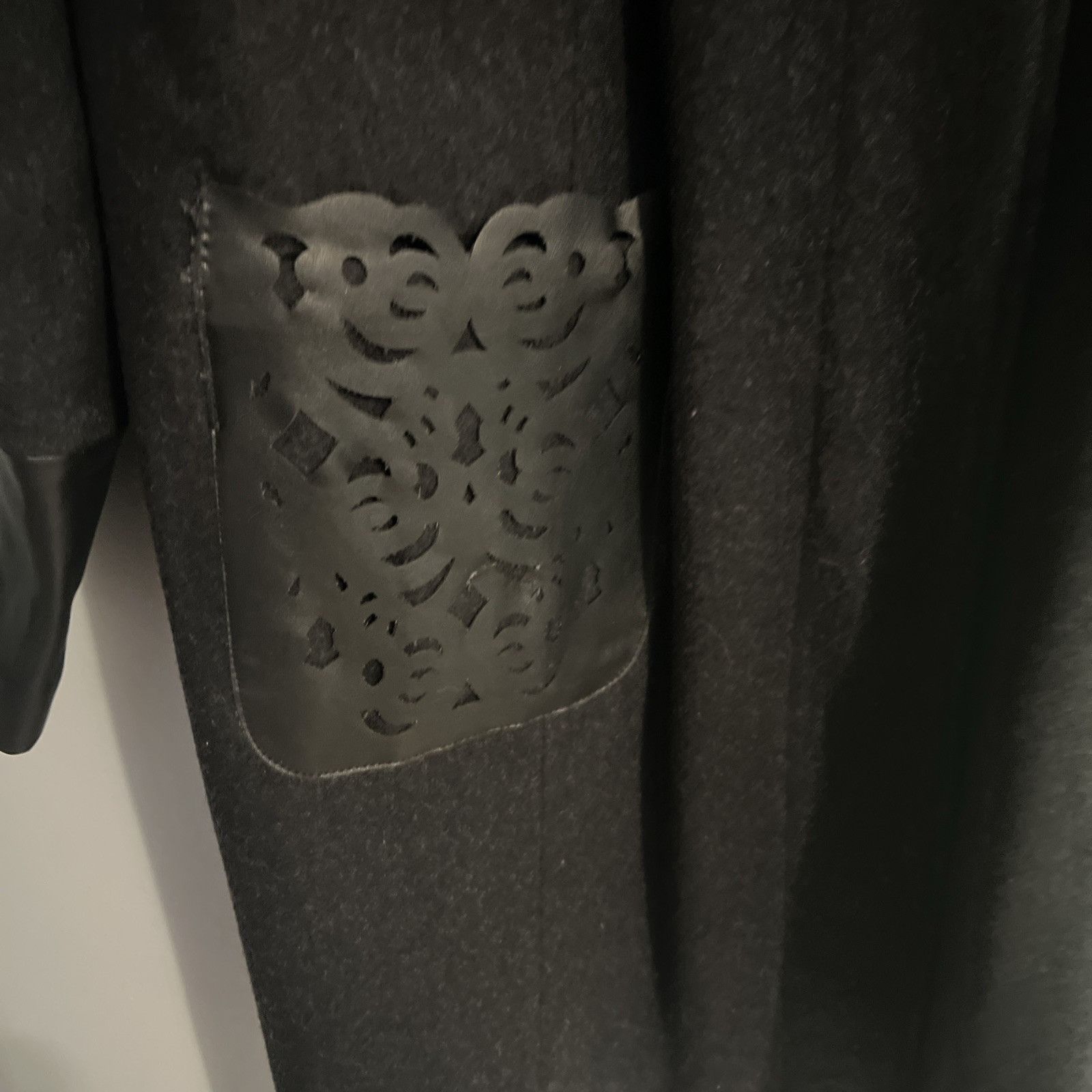 Tribal Streetwear TRIBAL XXL WOOL BLEND LONG COAT. LASER CUT POCKET DETAIL. LE Size XXL / US 16-18 / IT 52-54 - 4 Thumbnail