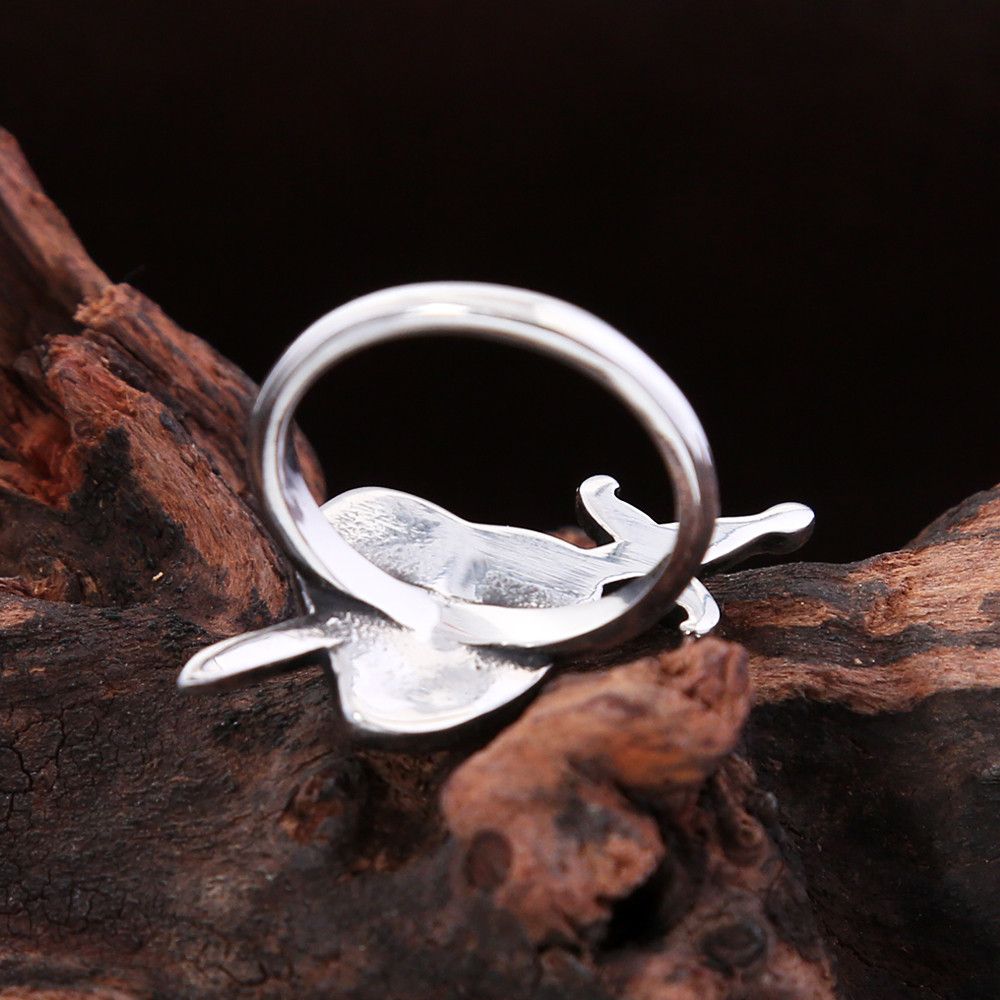 Jewelry Vintage Arrow Through Black Heart Ring Size ONE SIZE - 3 Thumbnail