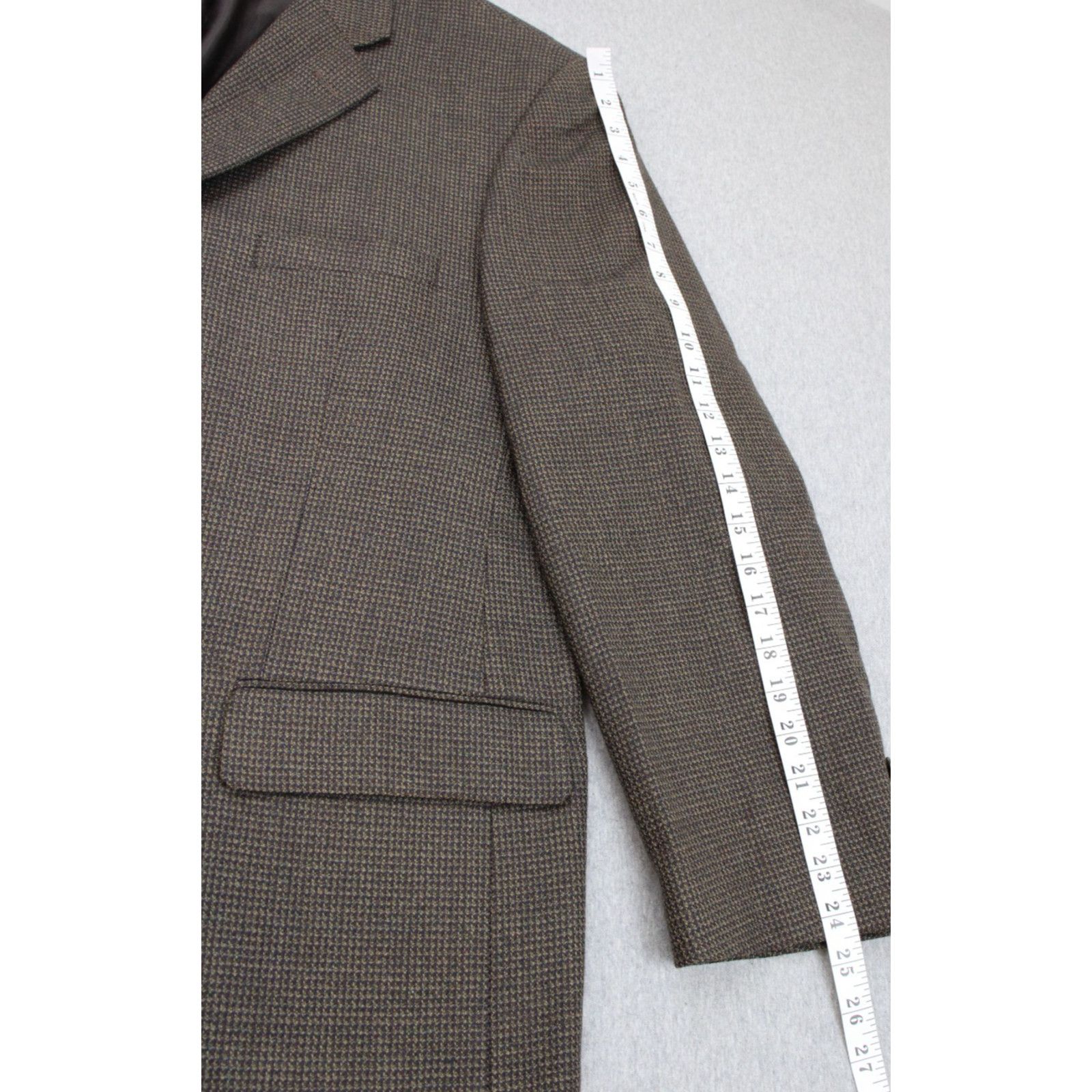 Pronto Uomo Pronto Uomo Blazer Mens 48R Houndstooth Lambs Wool 2 Button Size 48R - 8 Thumbnail