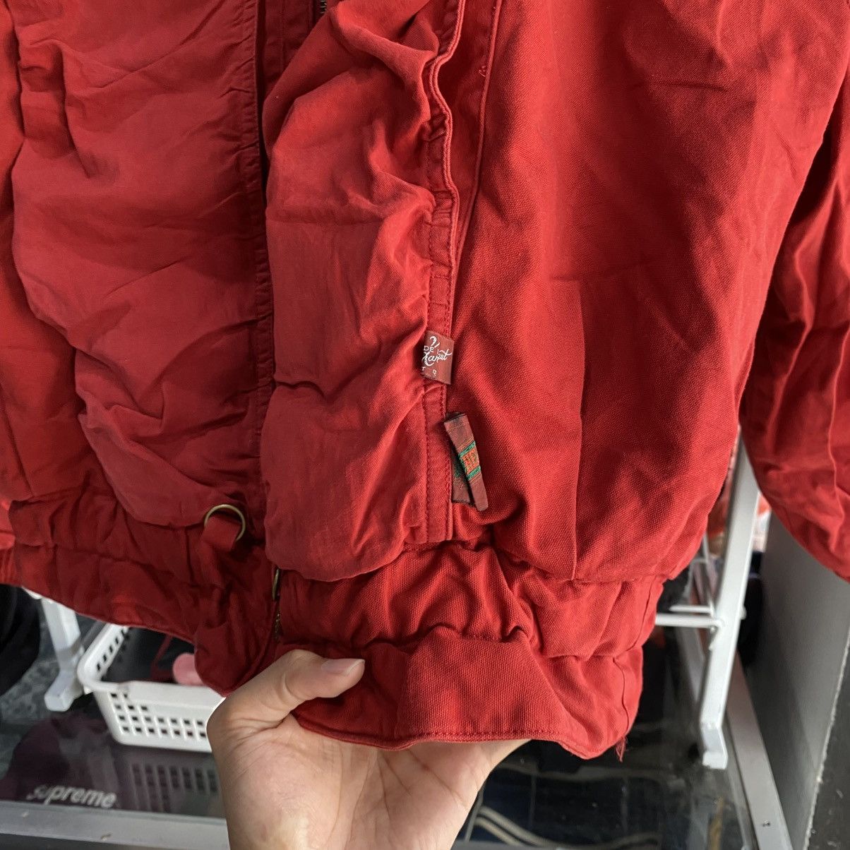 Karl Helmut RARE🔥 Karl Helmut Red Bomber jacket Hooded Size US M / EU 48-50 / 2 - 10 Thumbnail