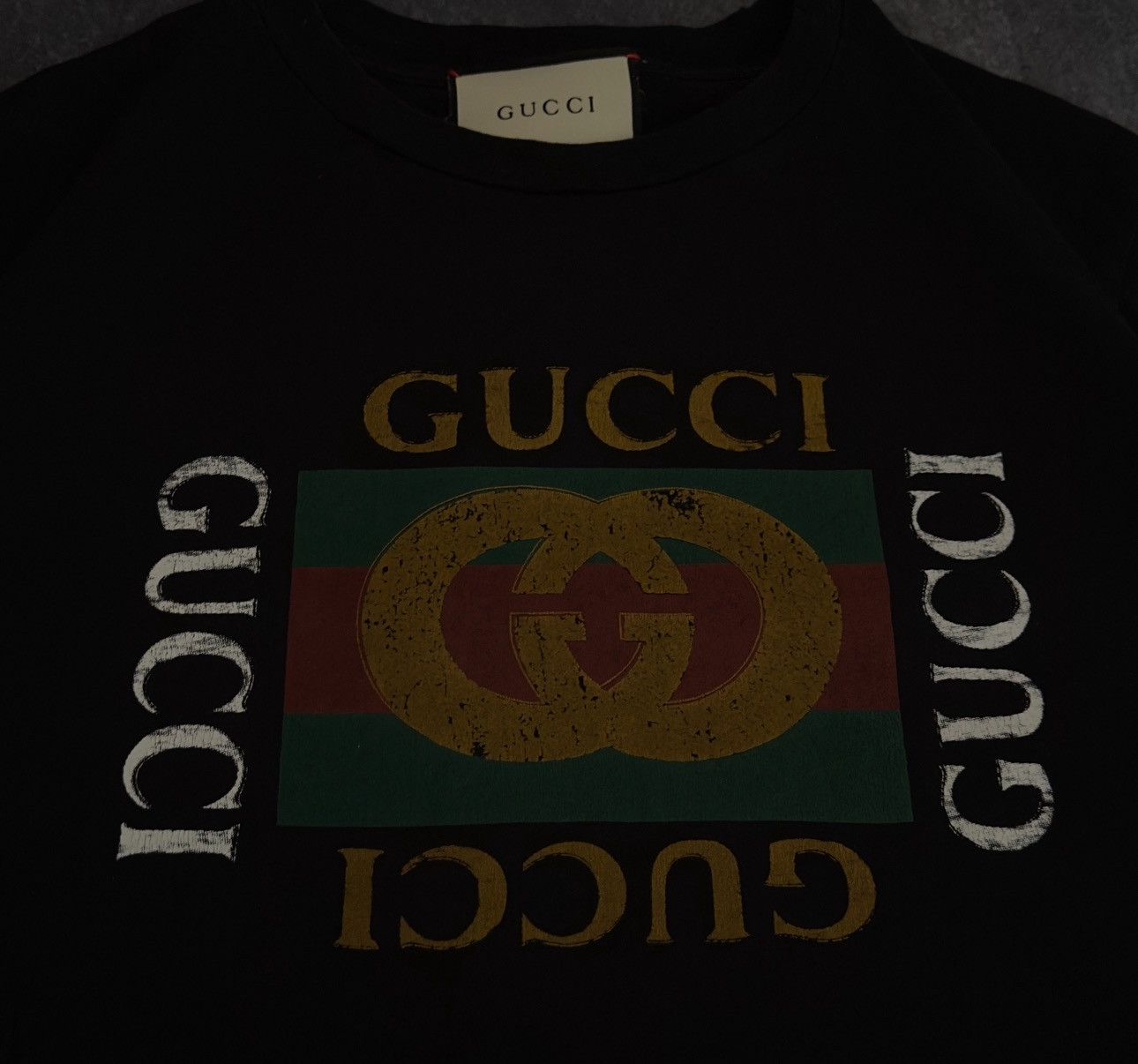 Gucci Gucci Fake Logo T-Shirt Size US M / EU 48-50 / 2 - 3 Thumbnail