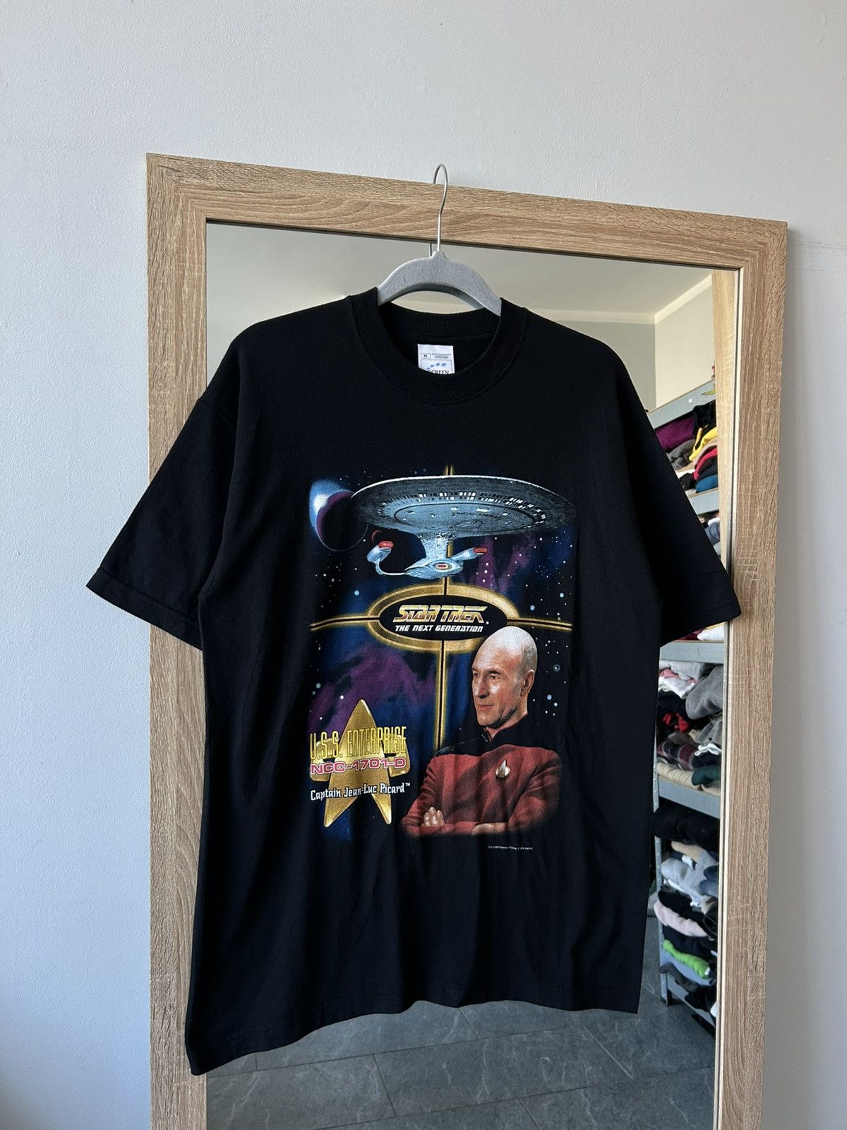 Vintage Vintage tee shirt starteck 2000 STAR TREK Саptain Jean-Luc Size US M / EU 48-50 / 2 - 2 Thumbnail