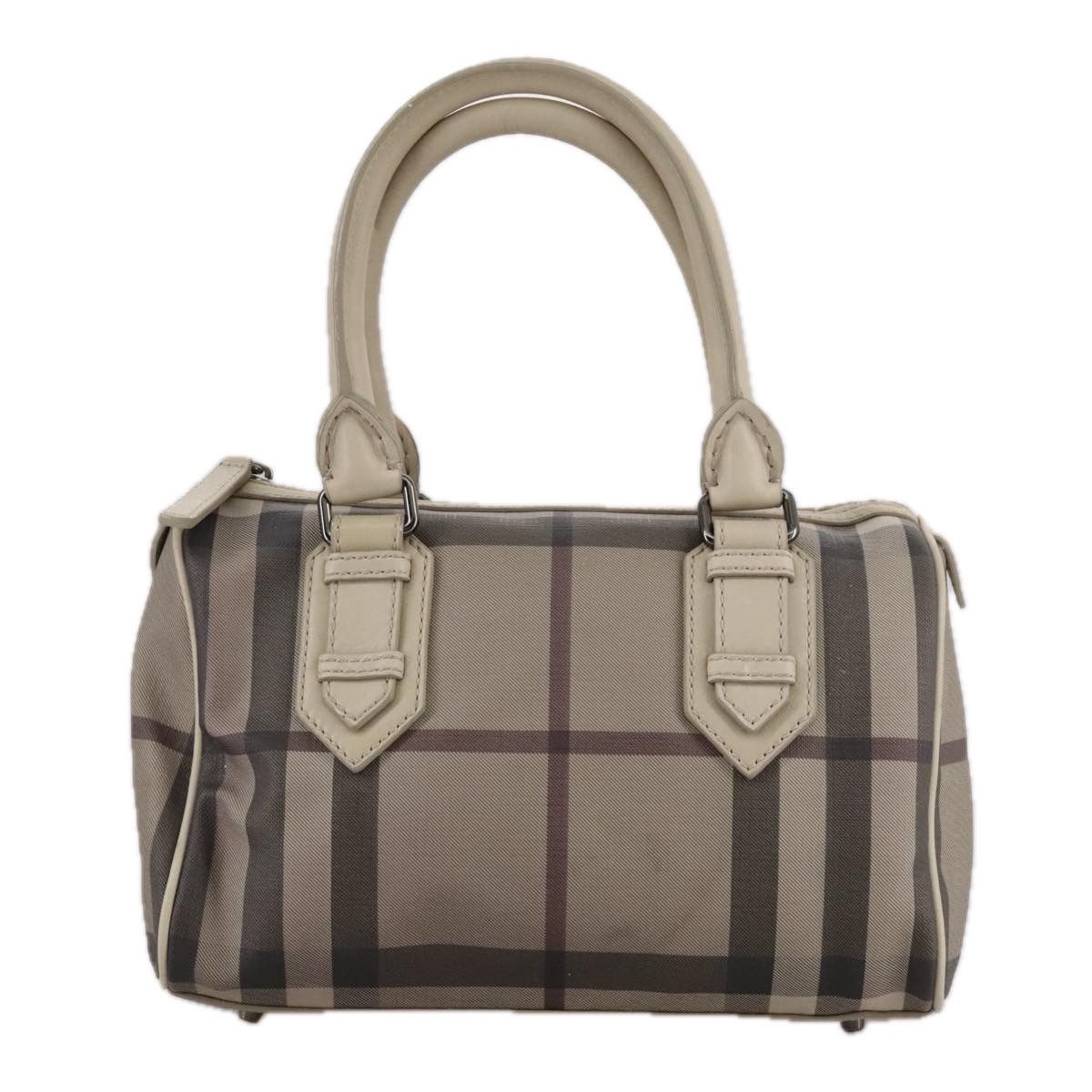 Burberry Smoke Check Grey Canvas Handbag (Pre-Owned) Size ONE SIZE - 1 Thumbnail