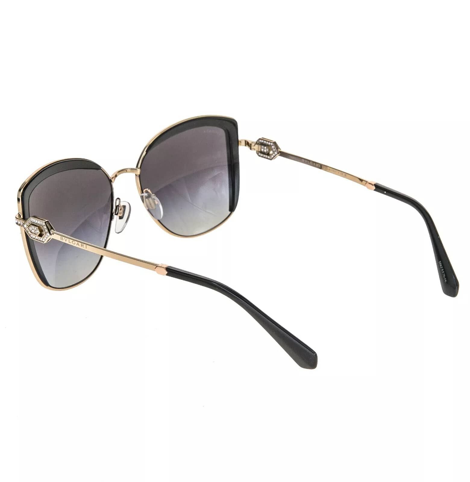 Bvlgari BVLGARI Black Gold Logo Butterfly Sunglasses BV6128B 6128 Size ONE SIZE - 8 Thumbnail