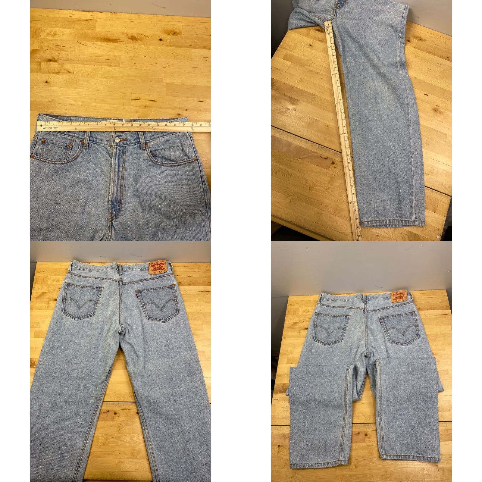 Levi's Levi's 550 Jeans Mens 36x32 Relaxed Straight Light Wash Denim Blue 10230 Retro USA Size US 36 / EU 52 - 8 Thumbnail