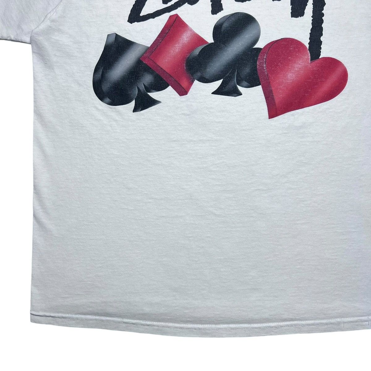 Stussy Vintage 2000s Stussy Suits Playing Cards White T-Shirt Size US M / EU 48-50 / 2 - 8 Thumbnail