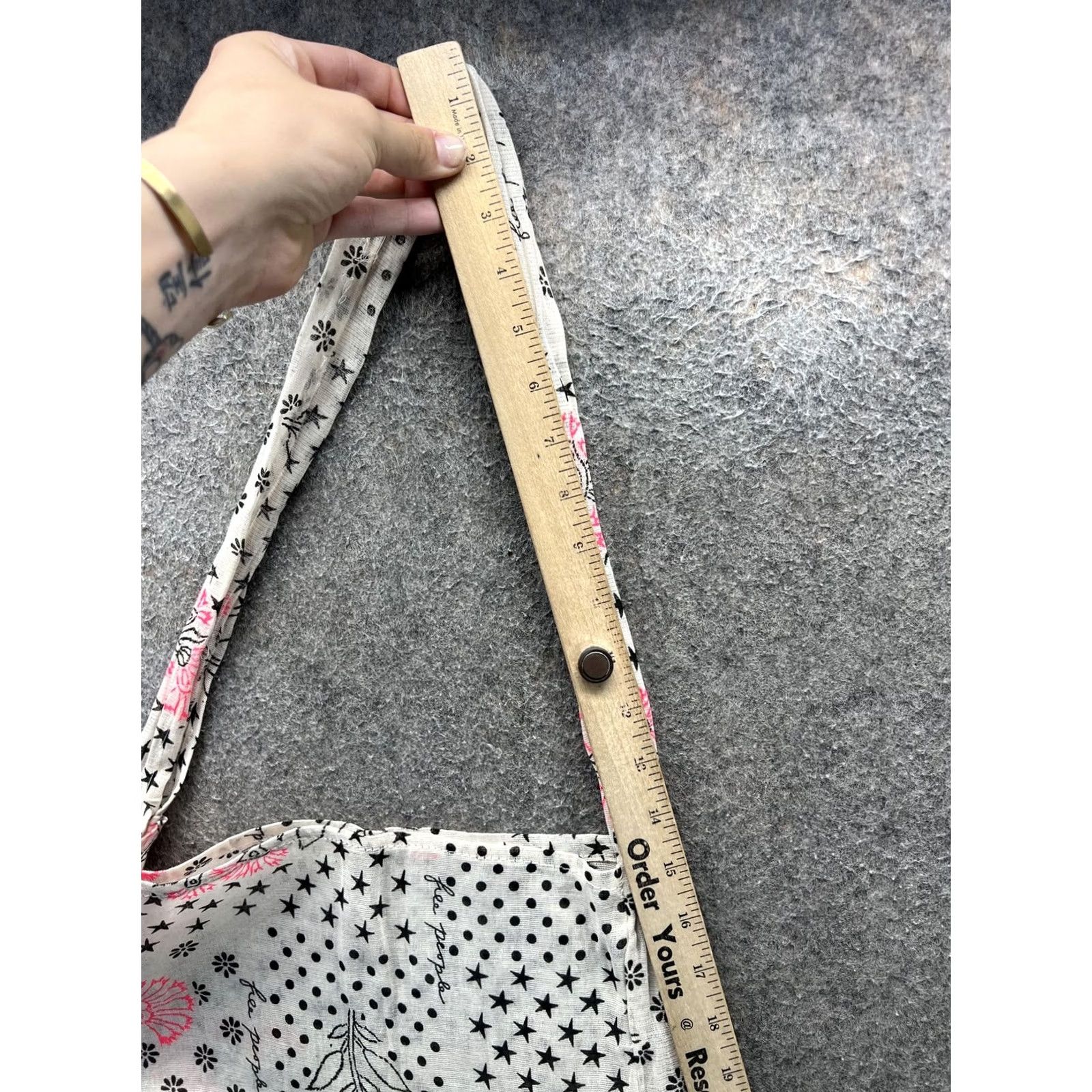 Free People Free People Crossbody Bag Womens Small White Floral Boho Cotton Lightweight Size ONE SIZE - 5 Thumbnail