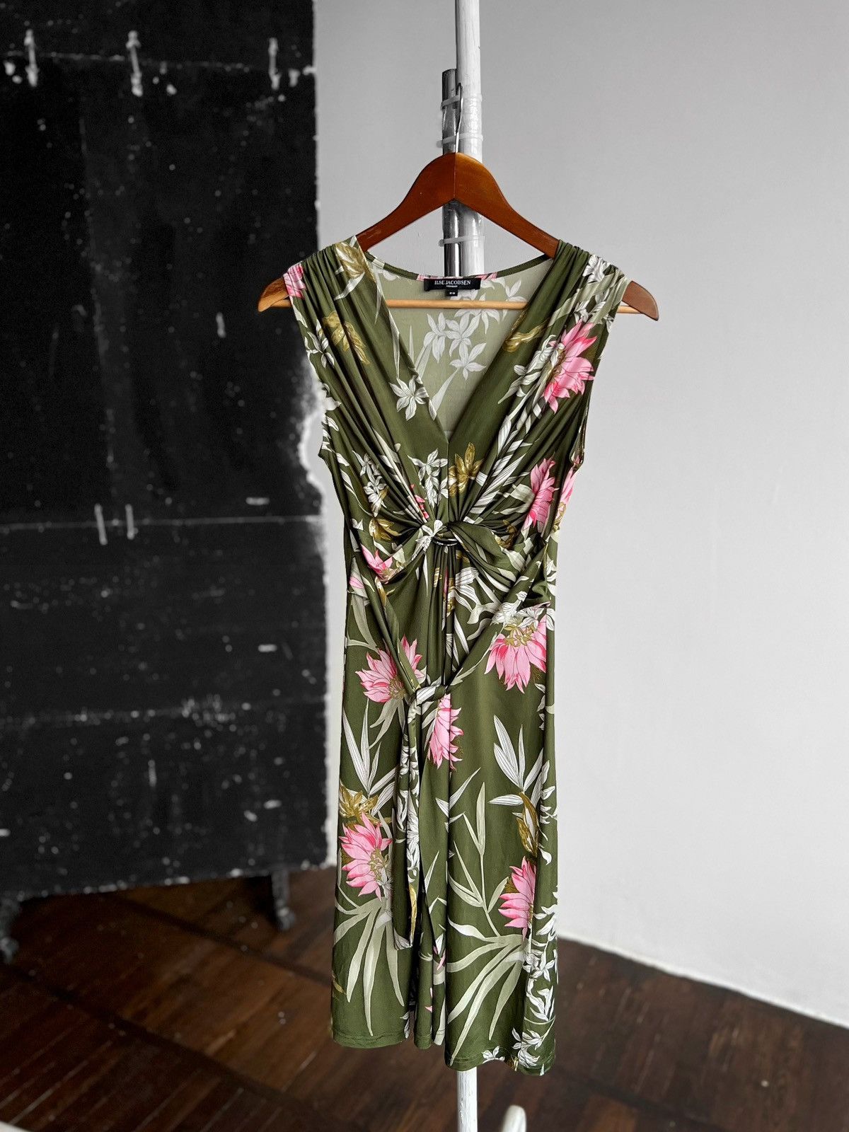 Designer × Ilse Jacobsen Ilse Jacobsen Womens Green Floral Day Dress Knee Length Size XS / US 0-2 / IT 36-38 - 1 Thumbnail