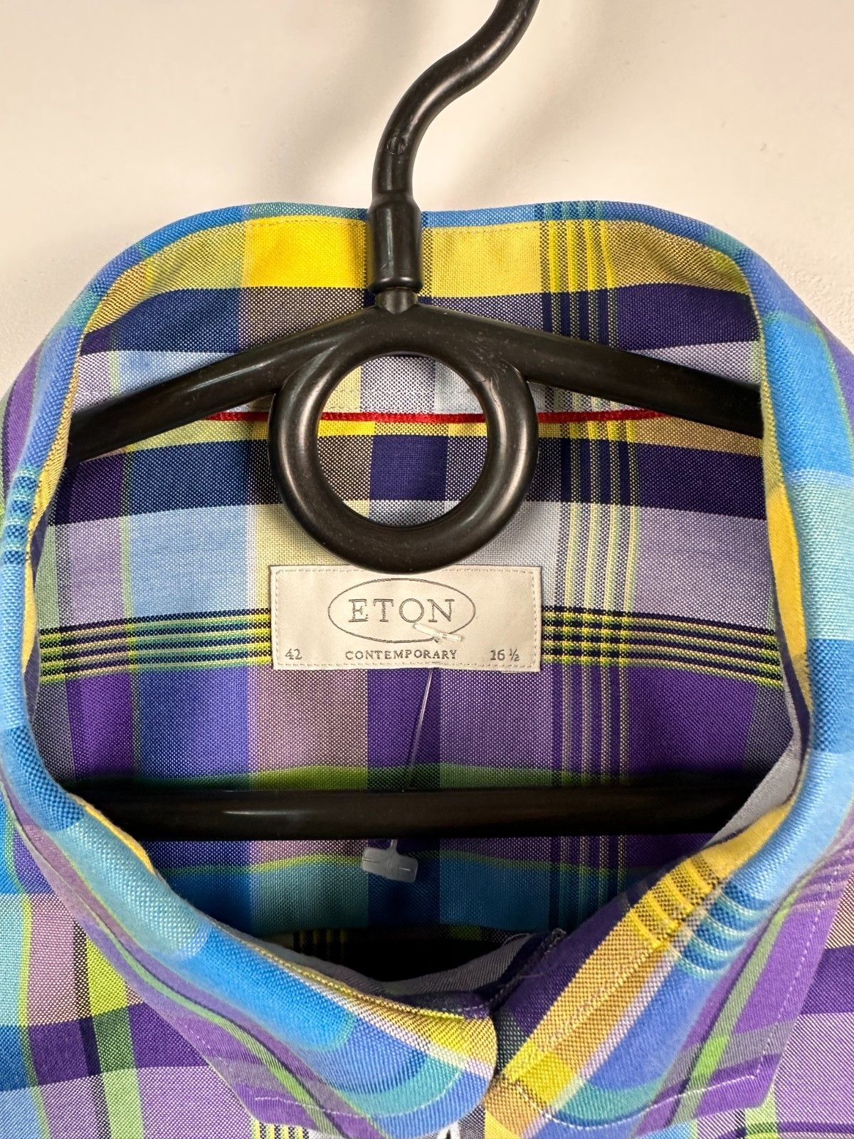 Eton Eton Long Sleeve Checkered Shirt Blue Yellow Size 42 16 1\2 Size US M / EU 48-50 / 2 - 4 Thumbnail
