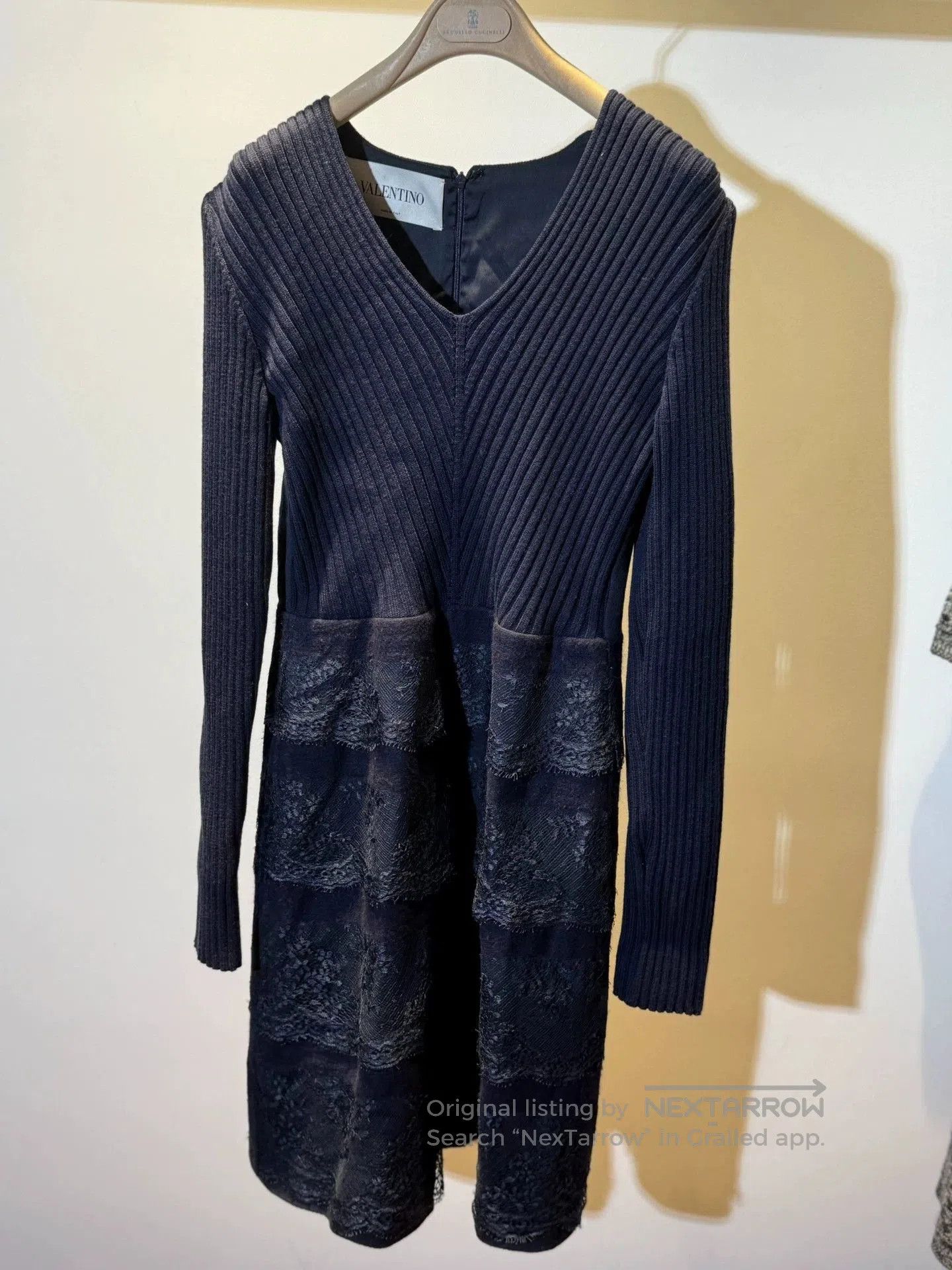 Valentino Valentino Blue Knit Lace Dress. | Grailed