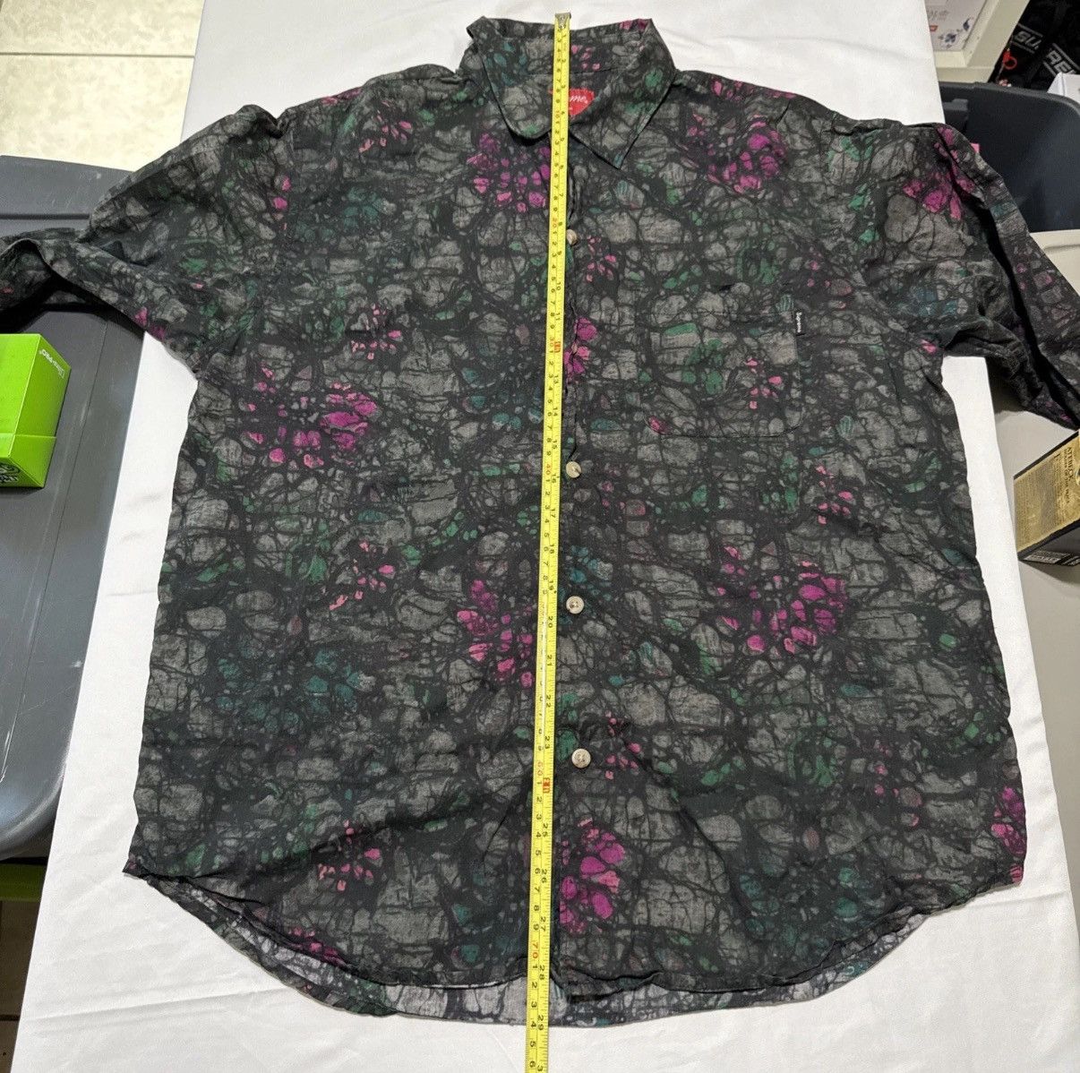 Supreme Supreme Acid Floral Long sleeve Button Up Shirt Size M FW18 Size US M / EU 48-50 / 2 - 3 Thumbnail