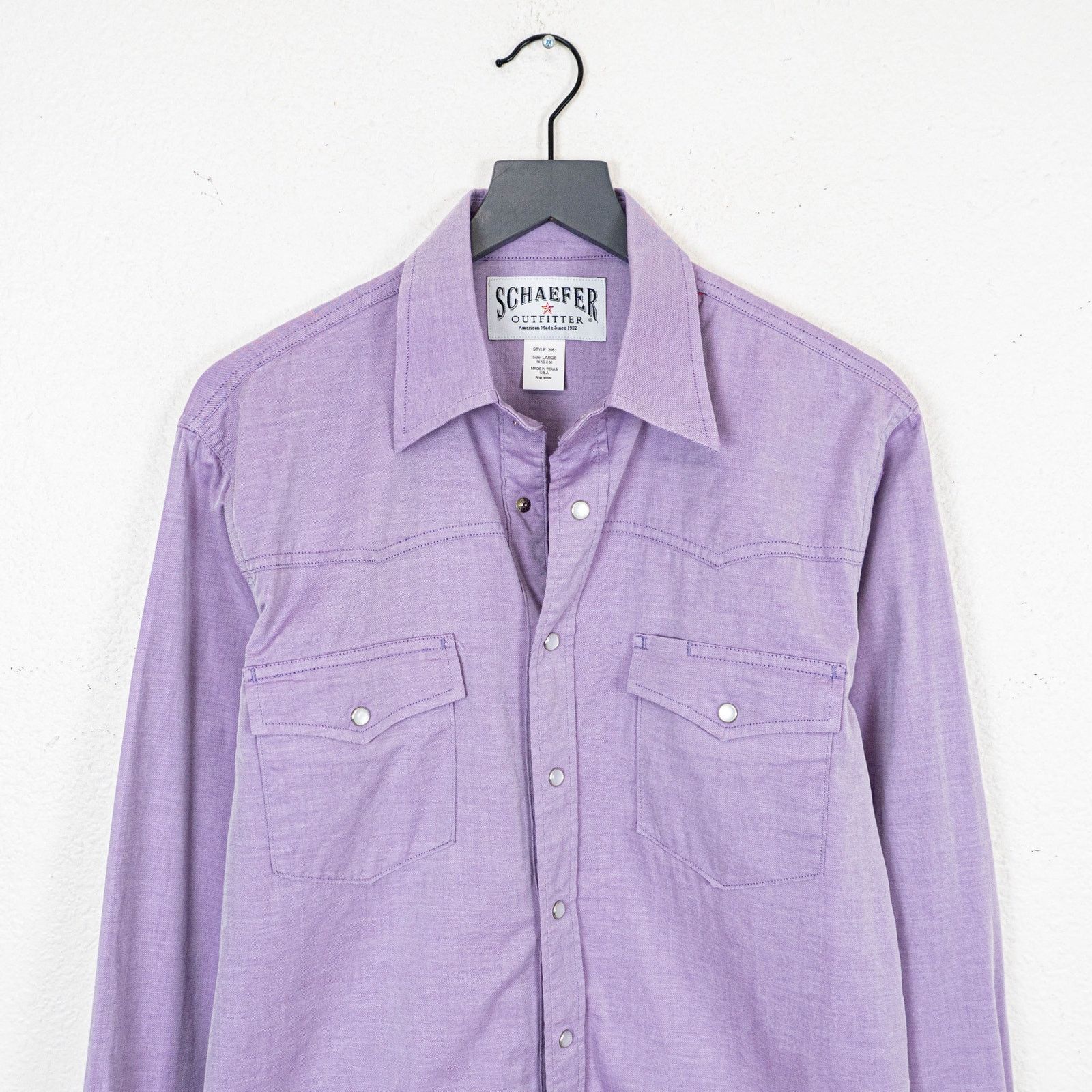 Other Schaefer Outfitter Western Pearl Snap Shirt Purple Large Size US L / EU 52-54 / 3 - 2 Thumbnail