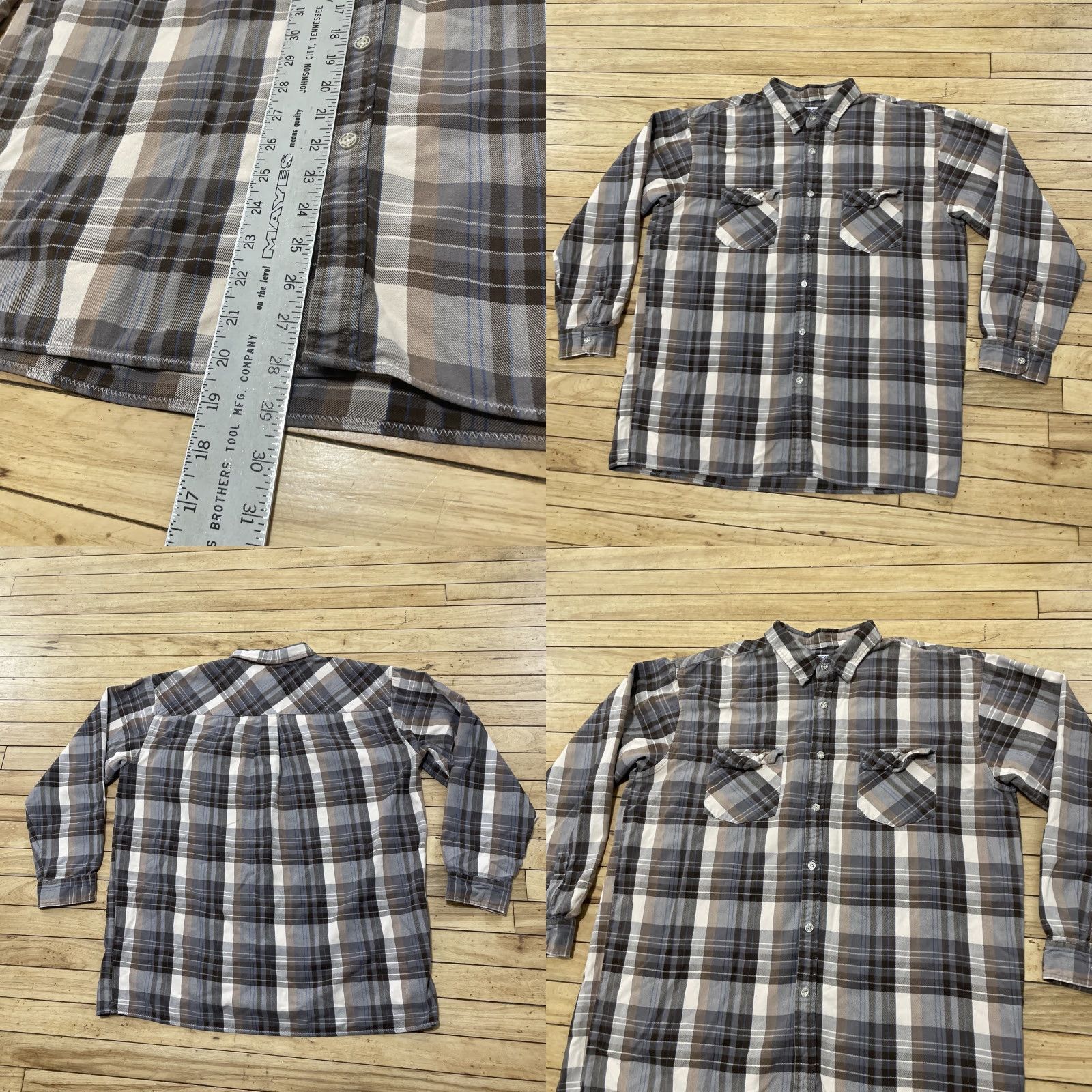 Anchor Blue VINTAGE Anchor Blue Button-Up Shirt Men XL Brown Cream Plaid Flannel Western 90s Y2K Skate Caps? Size US XL / EU 56 / 4 - 9 Thumbnail