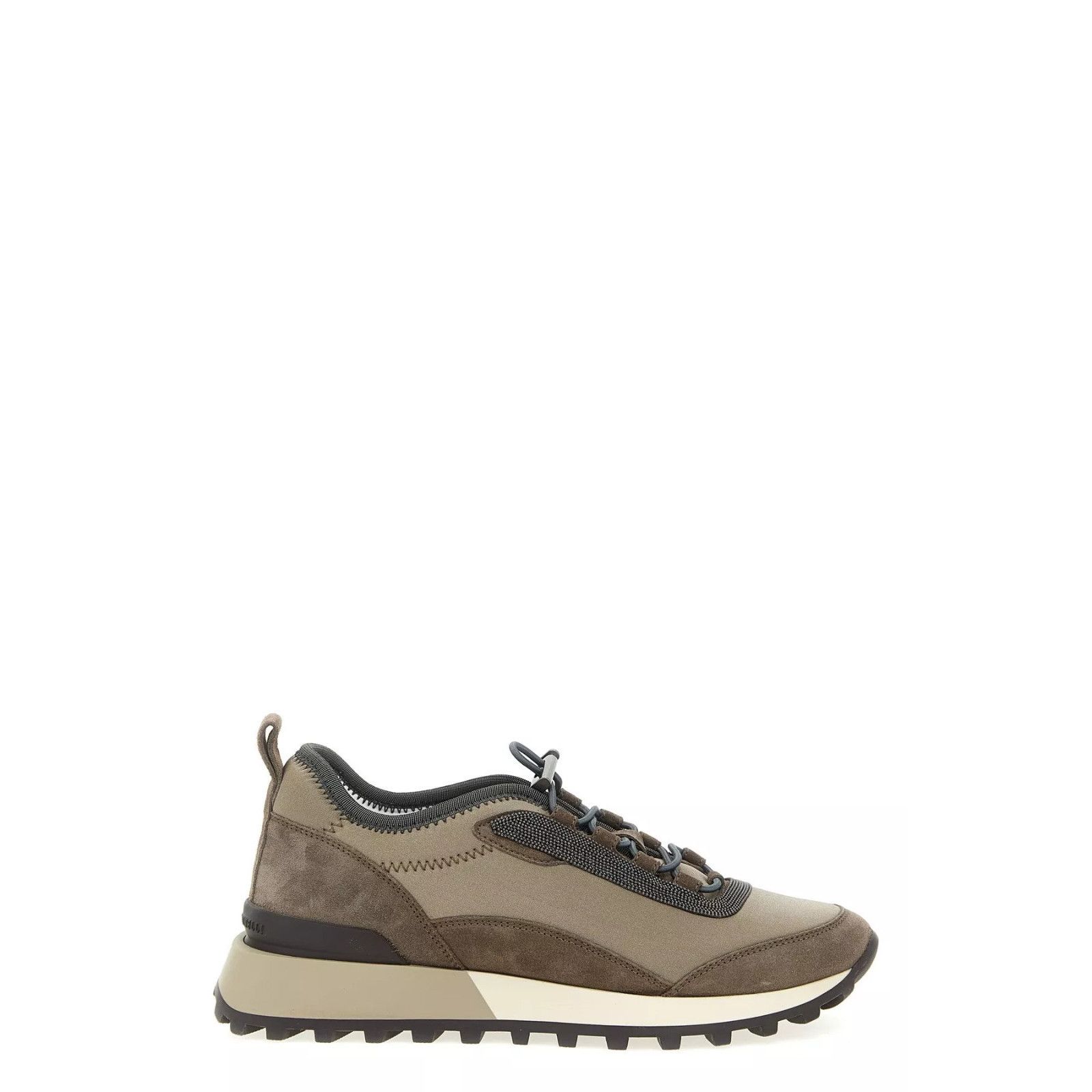 BRUNELLO CUCINELLI Women's Brown Suede Sneakers New & Authen