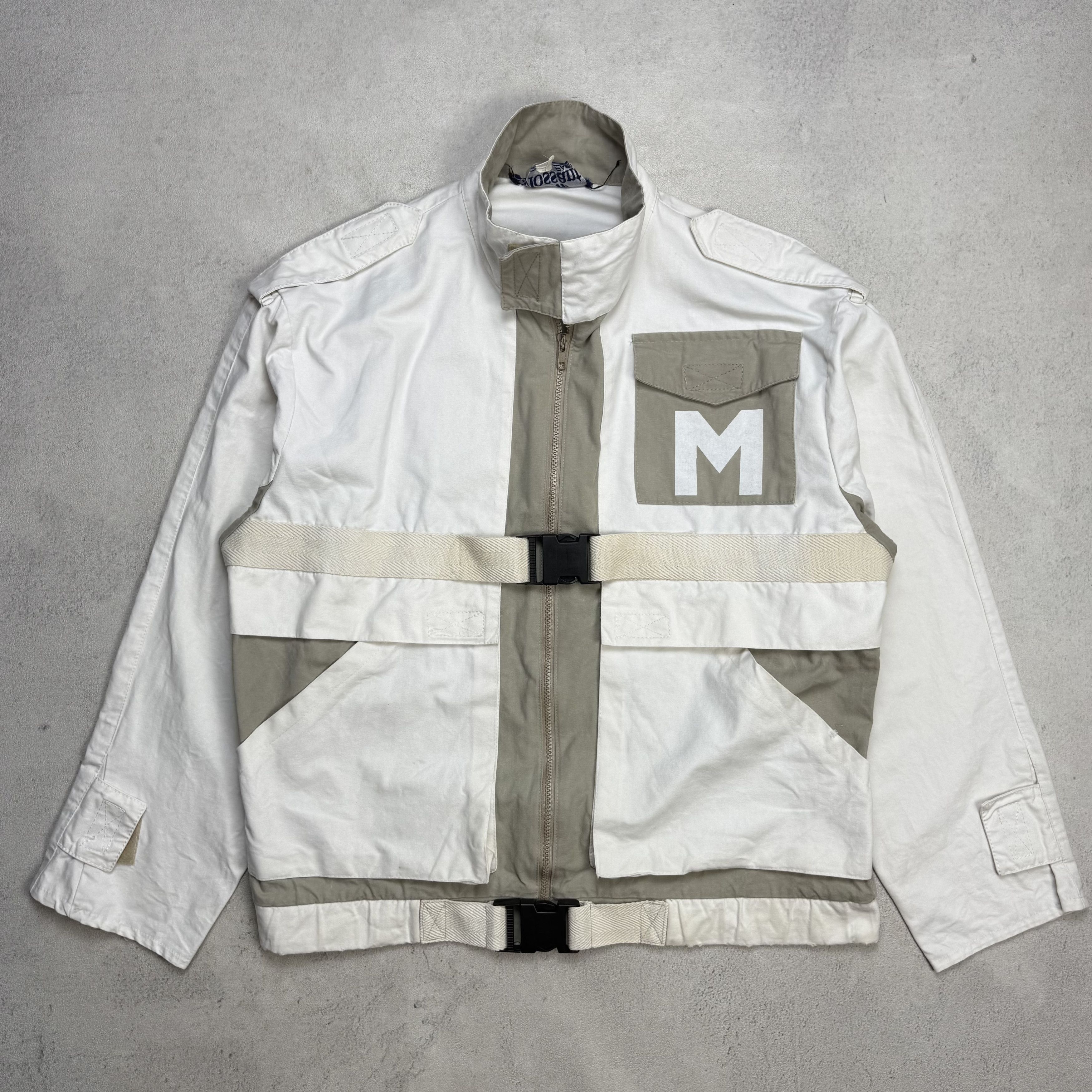 Vintage Mossant Paris White Tactical Utility Jacket Buckle Strap Size US L / EU 52-54 / 3 - 1 Thumbnail