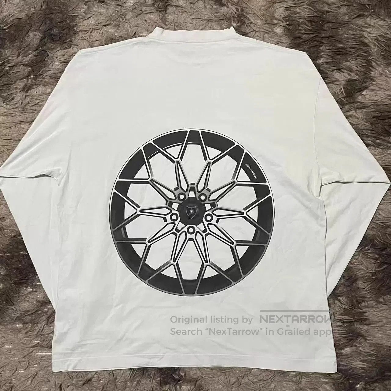 Balenciaga White Long Sleeve Car Graphic T. Size US M / EU 48-50 / 2 - 2 Thumbnail